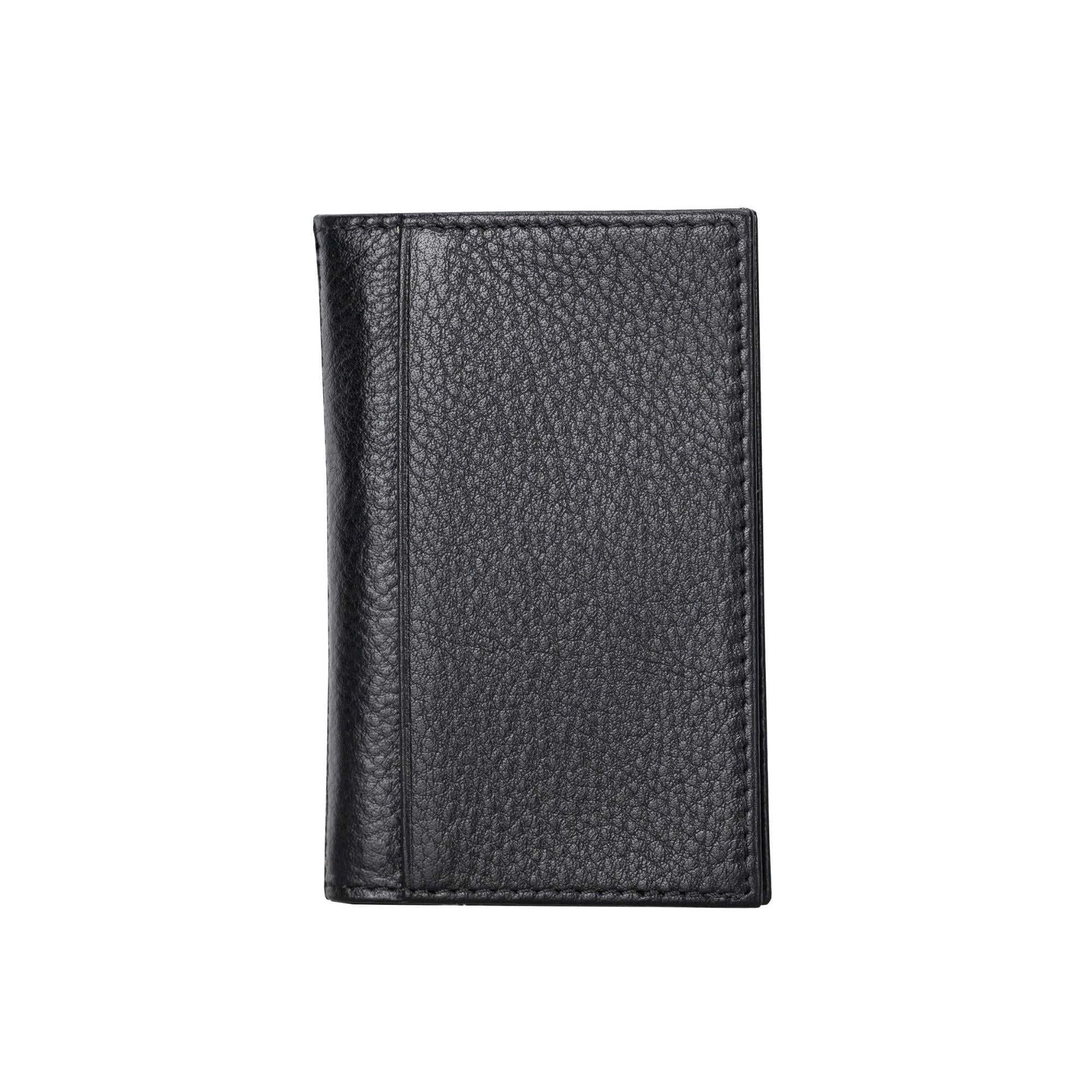 Denver Luxury Full-Grain Leather Cardholder for Men, showcasing its sleek design and premium leather texture.