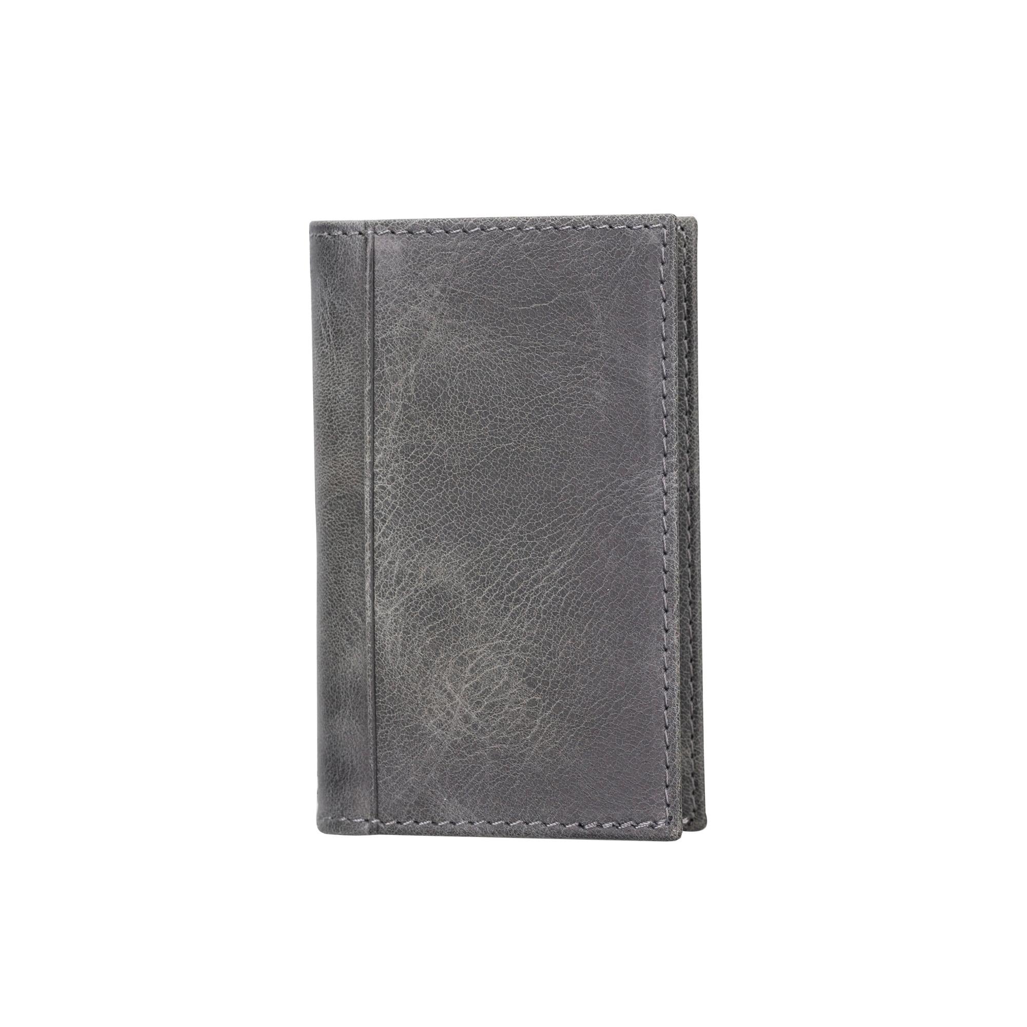 Denver Luxury Full-Grain Leather Cardholder for Men, showcasing its sleek design and premium leather texture.