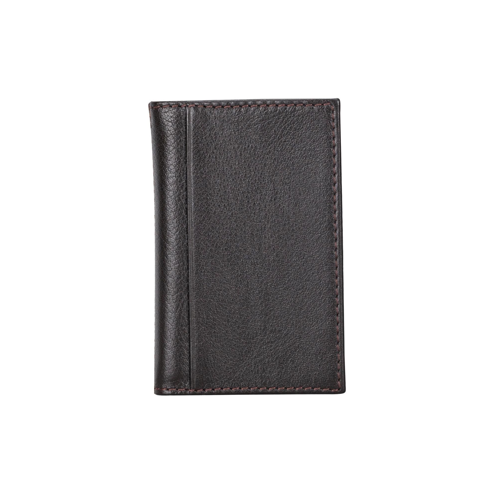 Denver Luxury Full-Grain Leather Cardholder for Men, showcasing its sleek design and premium leather texture.