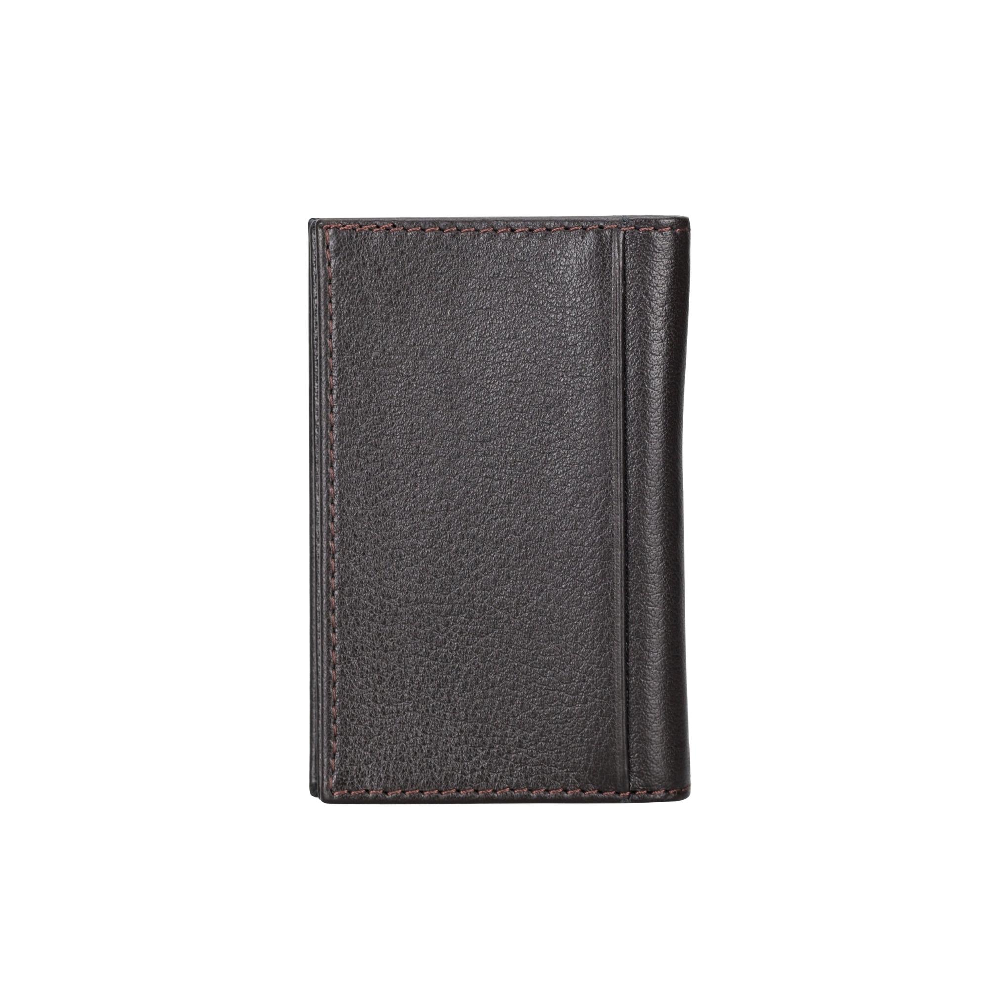 Denver Luxury Full-Grain Leather Cardholder for Men, showcasing its sleek design and premium leather texture.