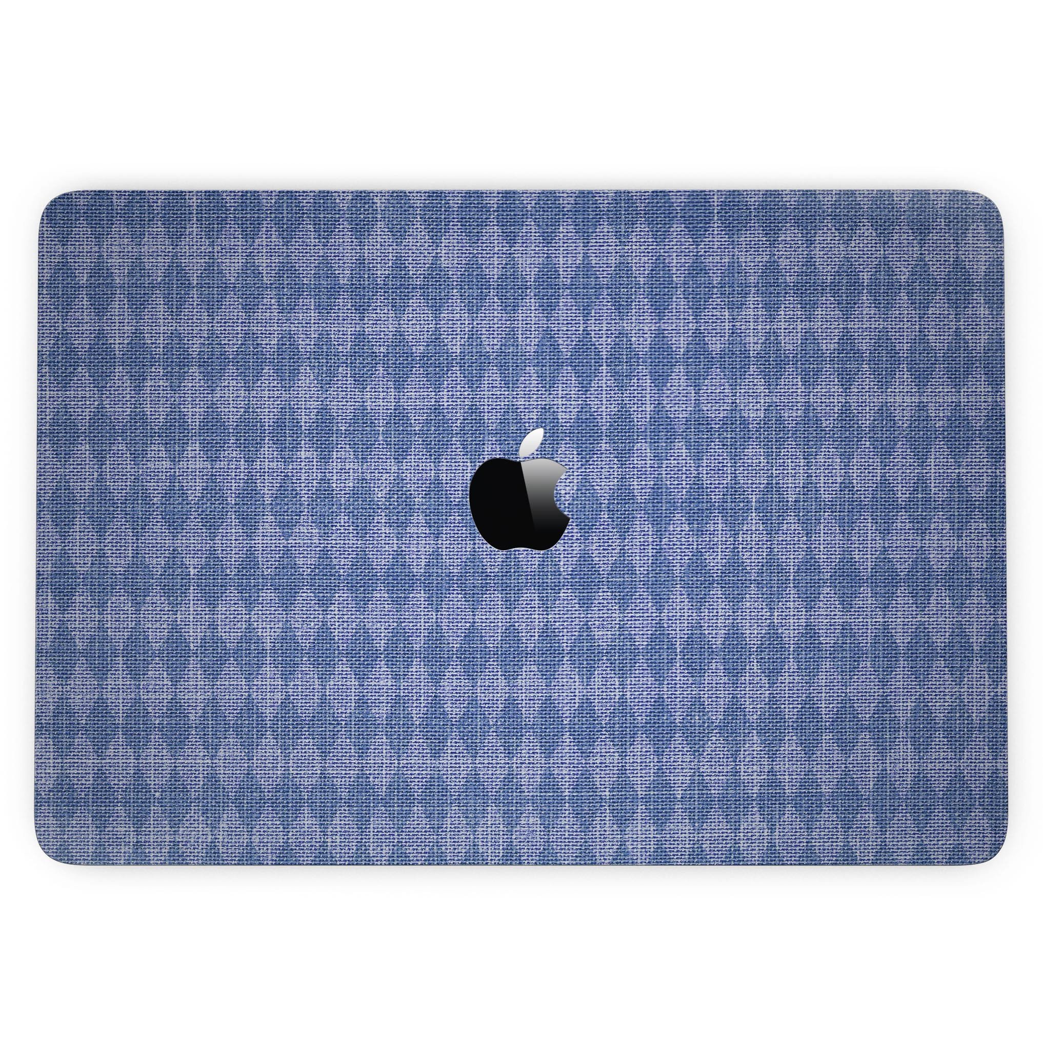 Deep Blue Sea Diamond Pattern skin for 13" MacBook Pro without Touch Bar, showcasing vibrant blue diamond design.