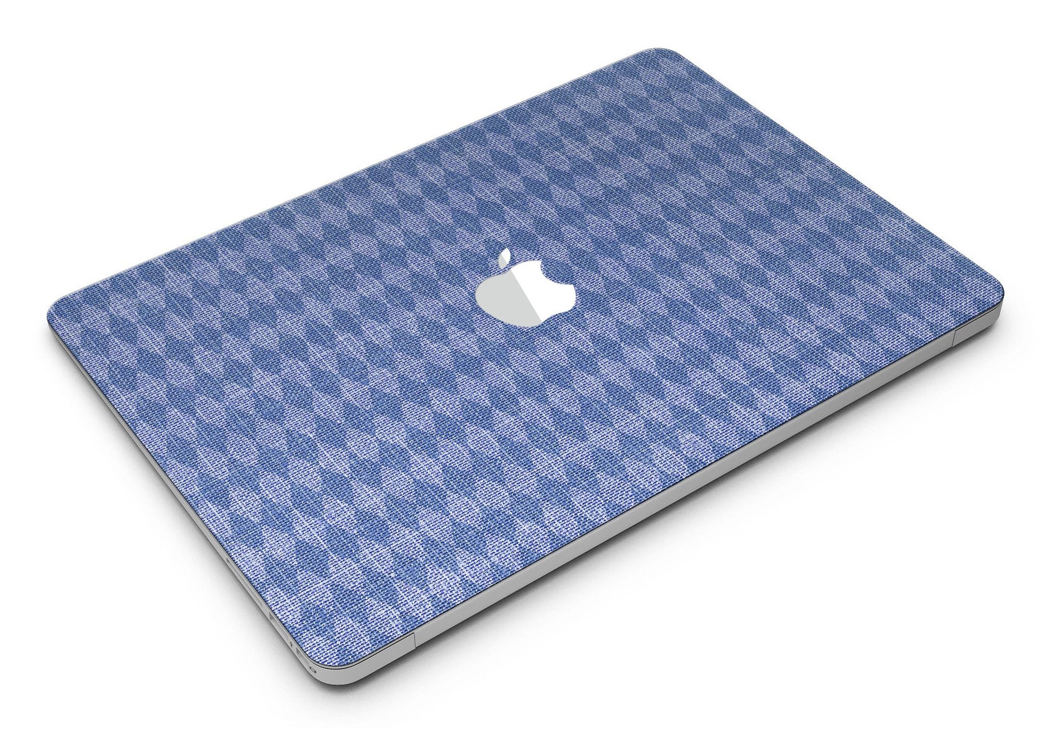 Deep Blue Sea Diamond Pattern MacBook Air Skin Kit showcasing vibrant colors and intricate design.