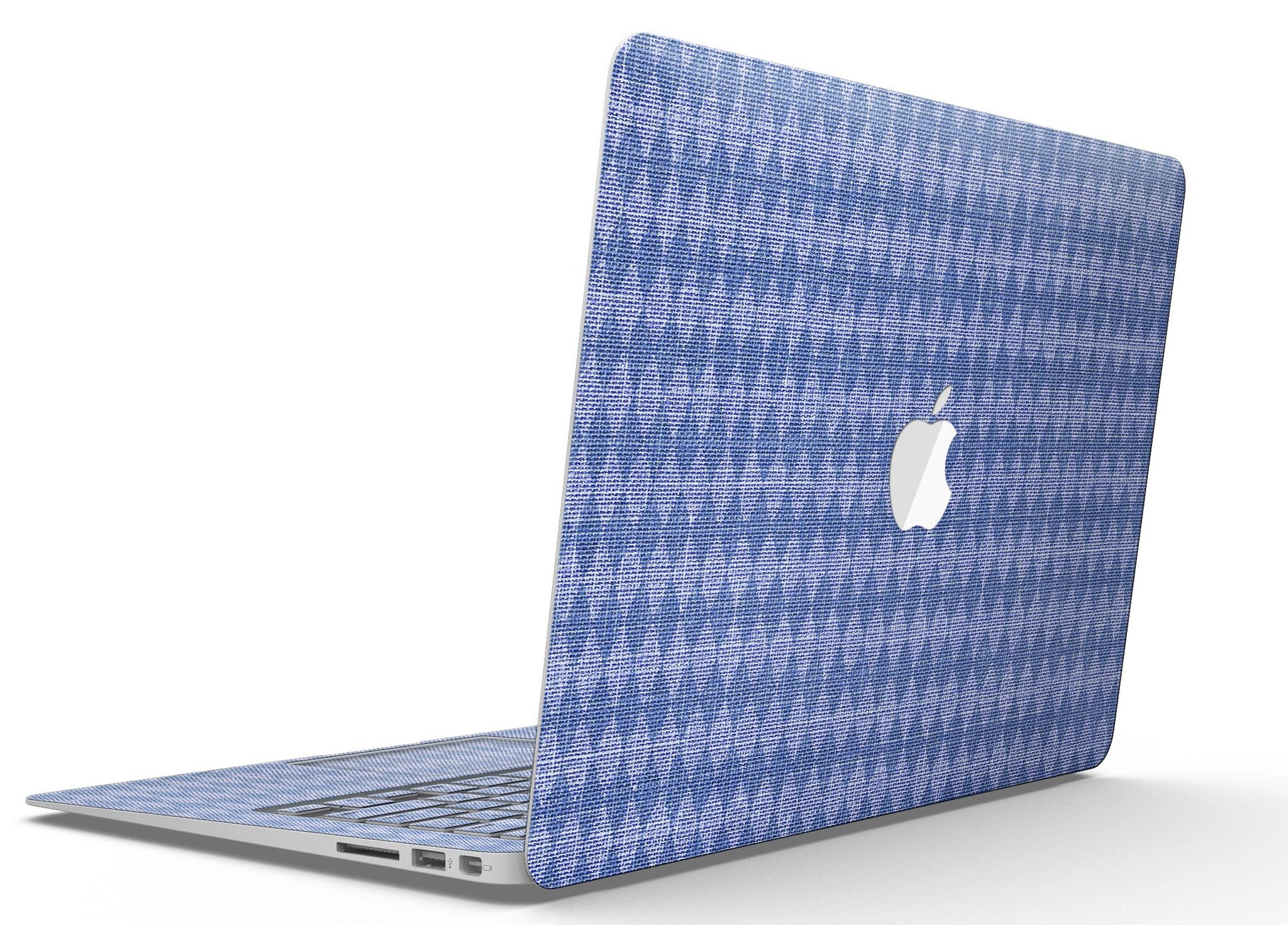 Deep Blue Sea Diamond Pattern MacBook Air Skin Kit showcasing vibrant colors and intricate design.