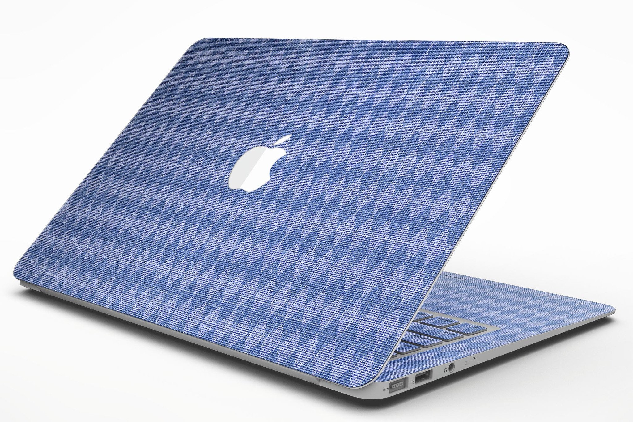 Deep Blue Sea Diamond Pattern MacBook Air Skin Kit showcasing vibrant colors and intricate design.