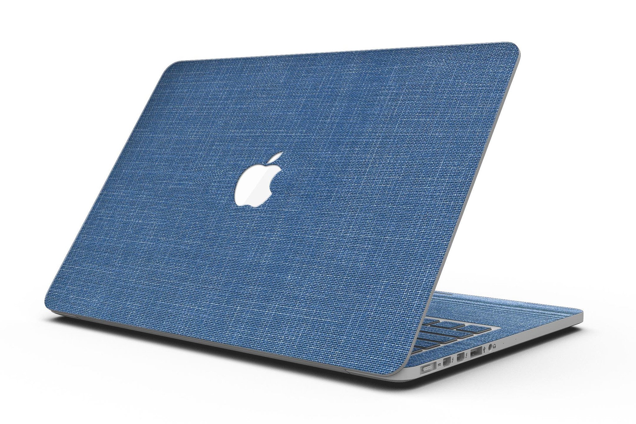 Deep Blue Sea Fabric skin for MacBook Pro with Retina Display, showcasing vibrant blue ocean design and sleek finish.