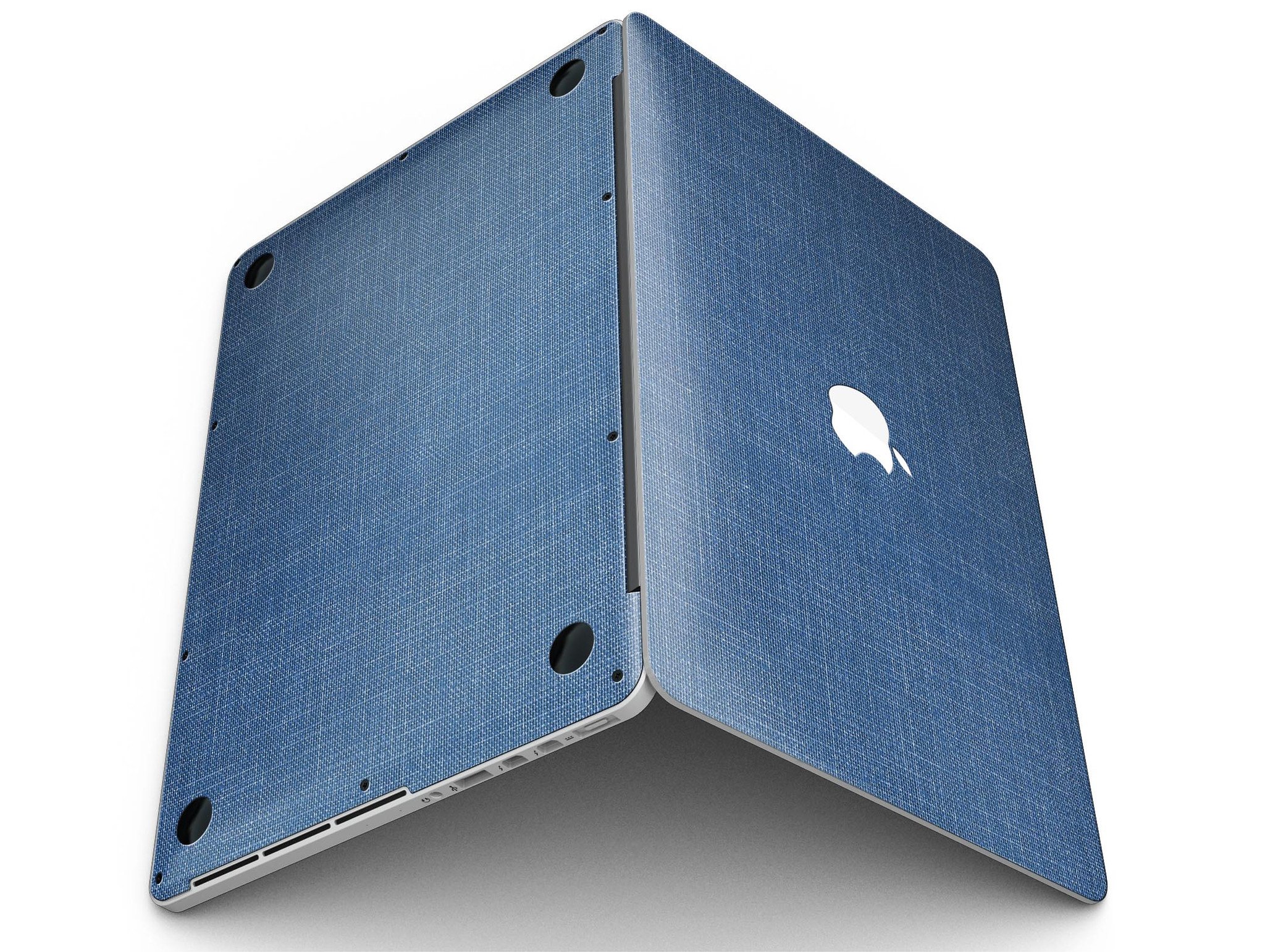 Deep Blue Sea Fabric skin for MacBook Pro with Retina Display, showcasing vibrant blue ocean design and sleek finish.