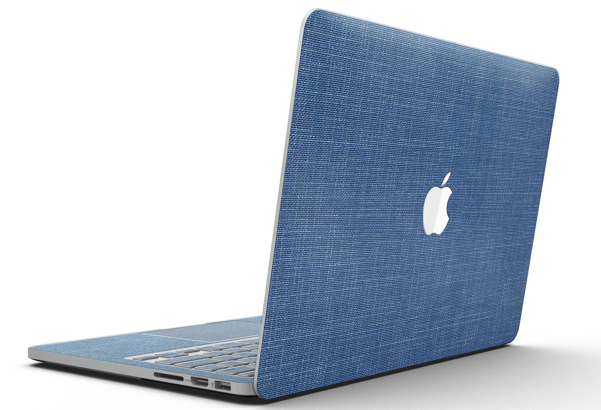 Deep Blue Sea Fabric skin for MacBook Pro with Retina Display, showcasing vibrant blue ocean design and sleek finish.