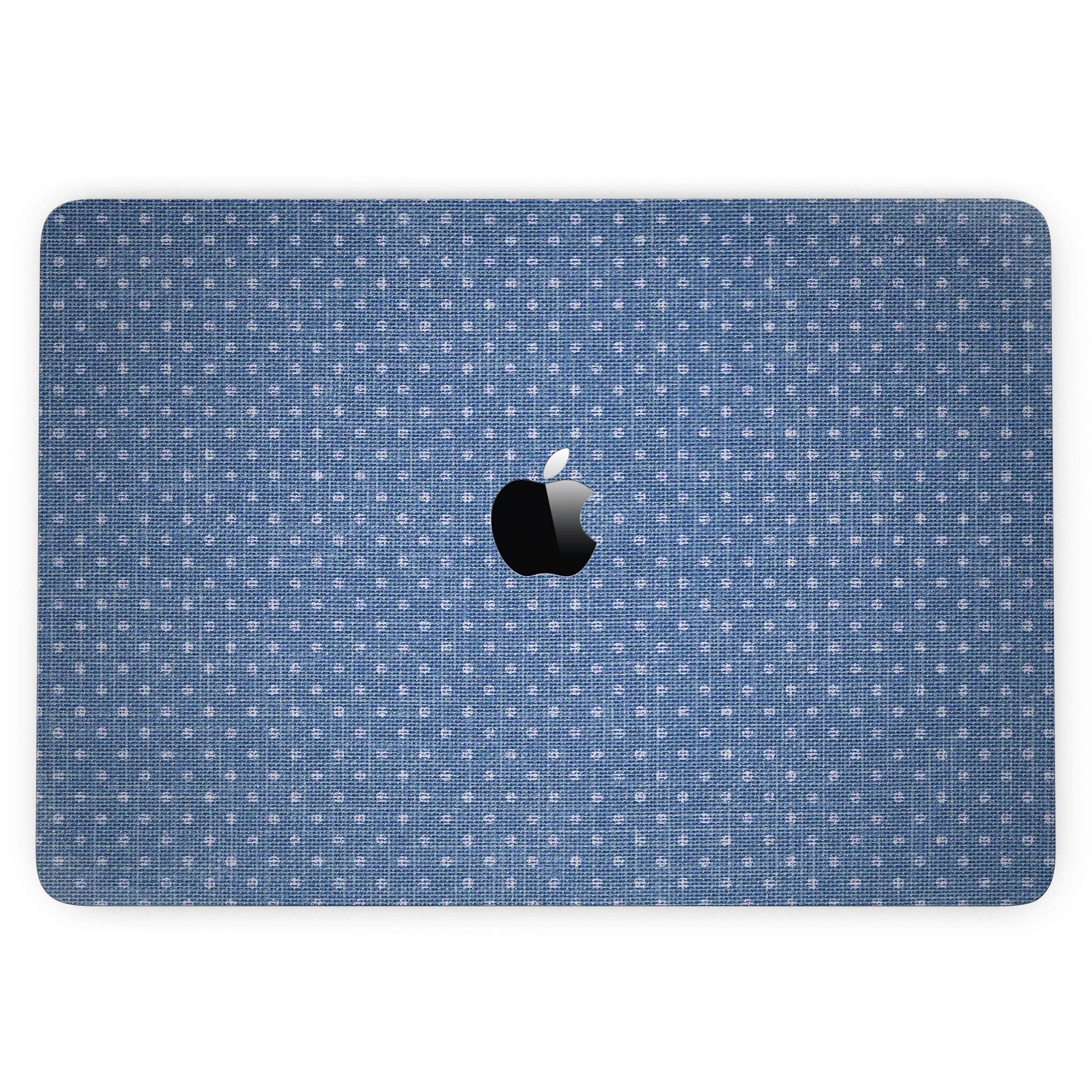 Deep Blue Sea Micro Dots skin kit for 13" MacBook Pro without Touch Bar, showcasing a stylish design with micro dot pattern.