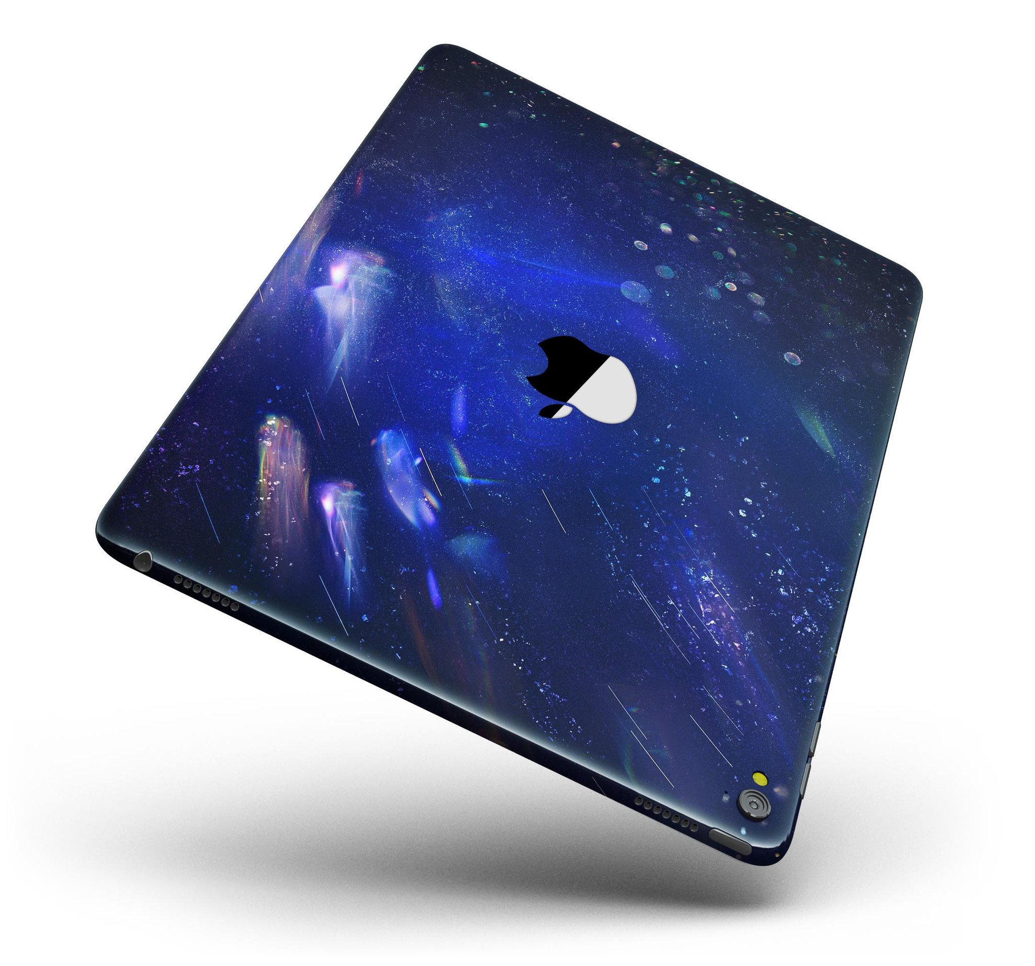 Deep Blue Unfocused Scratches Full Body Skin for iPad Pro, showcasing a stylish design that protects the device.