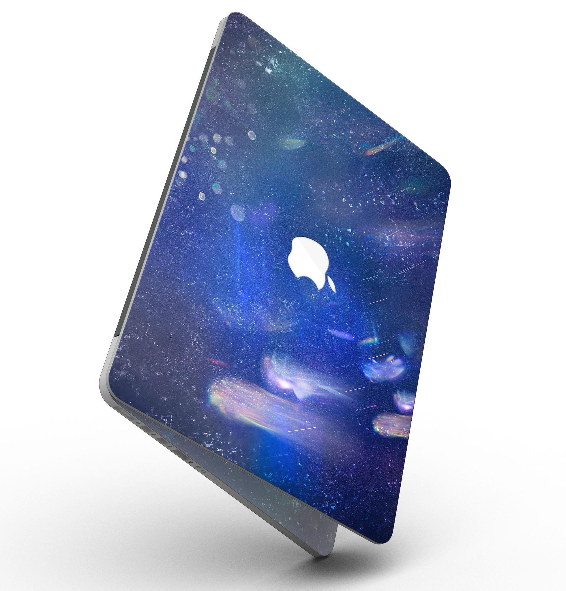 Deep Blue Unfocused Scratches skin for MacBook Pro with Retina Display, showcasing a stylish design that protects against scratches.