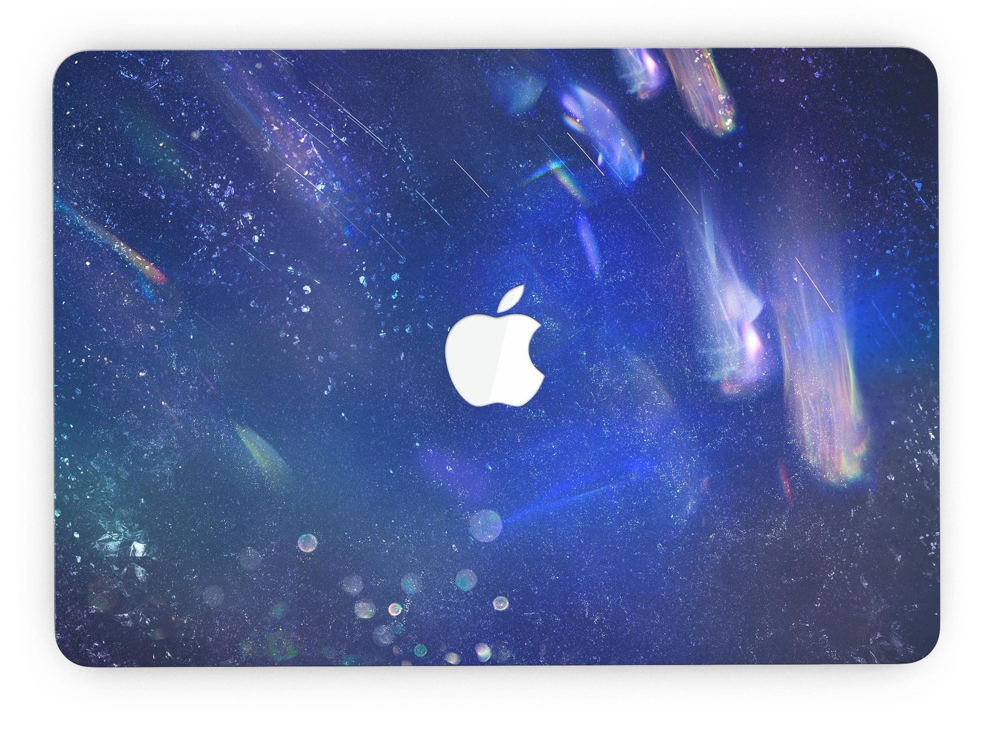 Deep Blue Unfocused Scratches skin for MacBook Pro with Retina Display, showcasing a stylish design that protects against scratches.