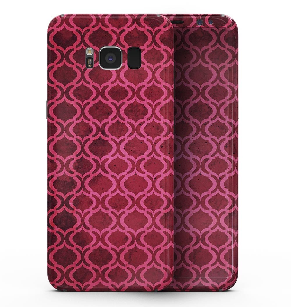 Deep Fuschia Oval Pattern skin for Samsung Galaxy S8, showcasing vibrant color and unique design.