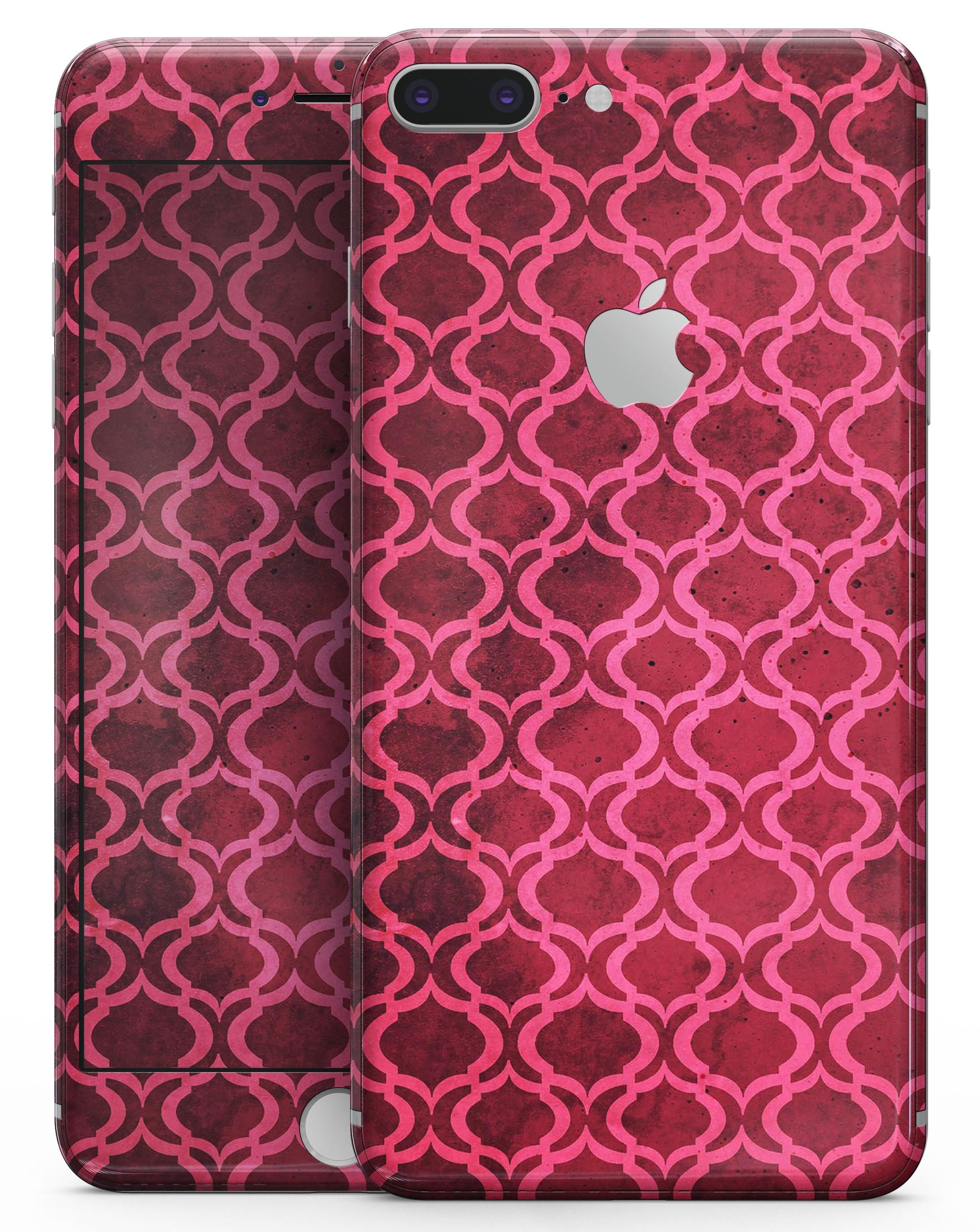 Deep Fuschia Oval Pattern skin for iPhone 8 and 8 Plus, showcasing vibrant colors and sleek design.