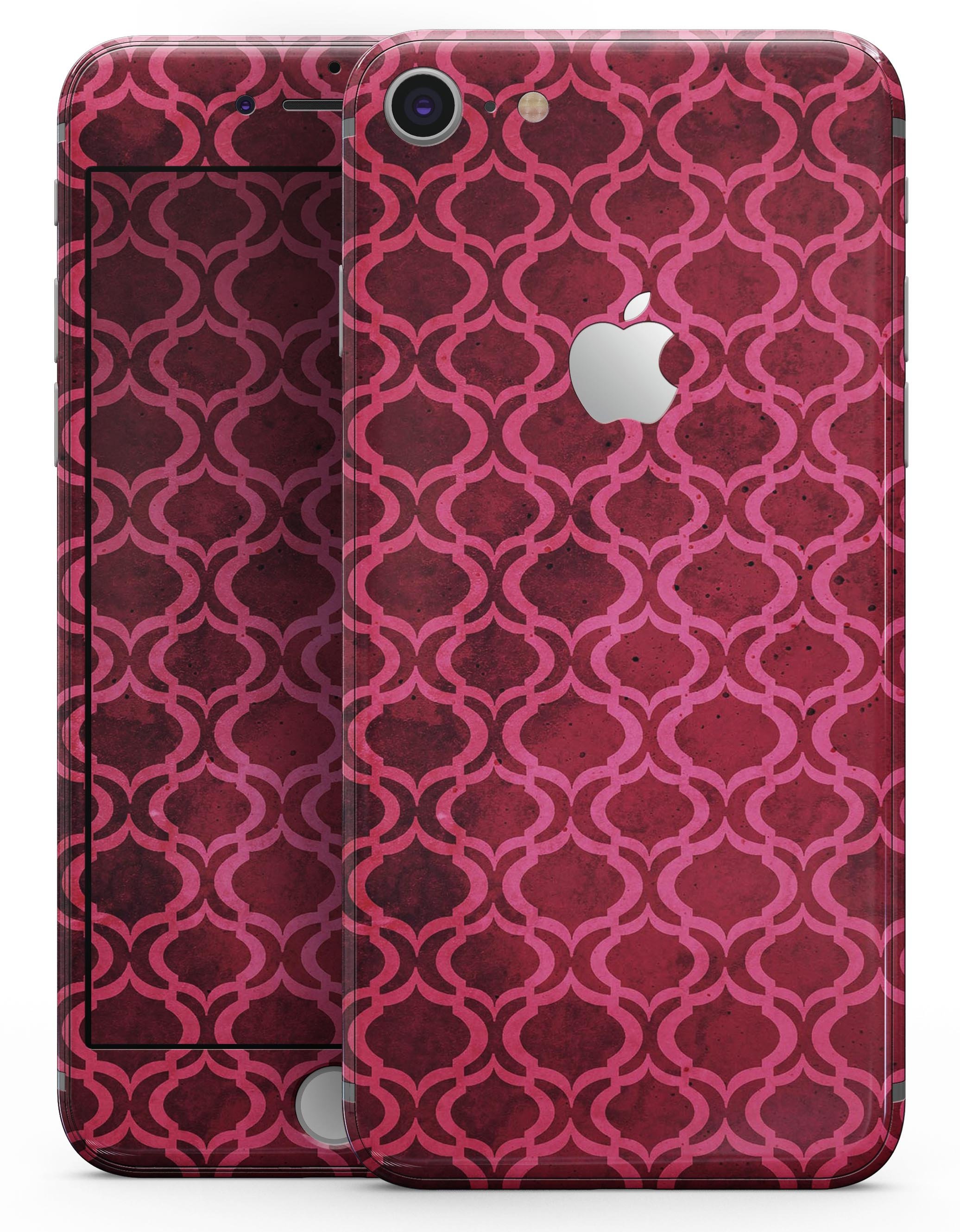 Deep Fuschia Oval Pattern skin for iPhone 8 and 8 Plus, showcasing vibrant colors and sleek design.