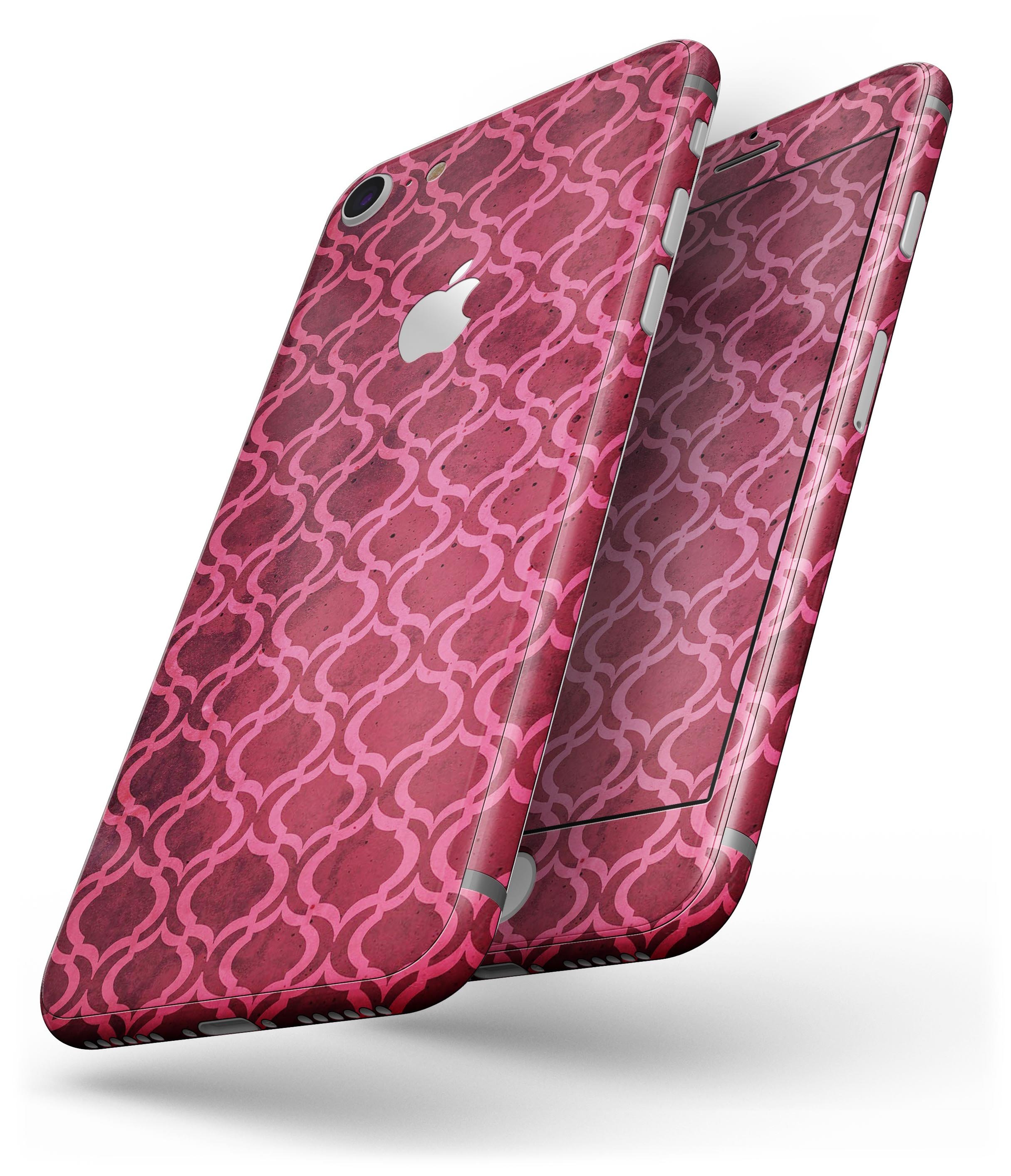 Deep Fuschia Oval Pattern skin for iPhone 8 and 8 Plus, showcasing vibrant colors and sleek design.