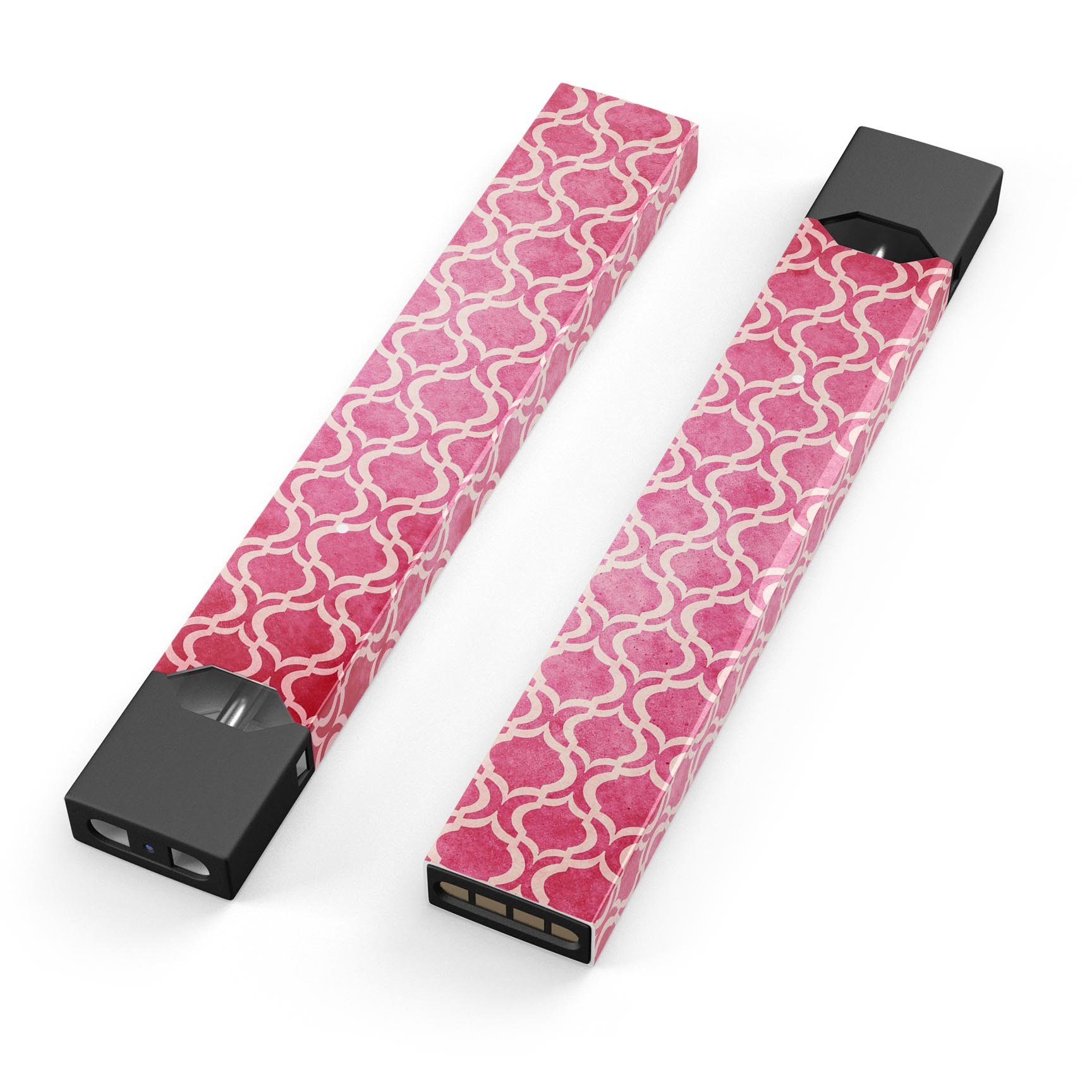 Deep Pink Bubble Moroccan Pattern skin-wrap for JUUL device, showcasing vibrant colors and intricate design.