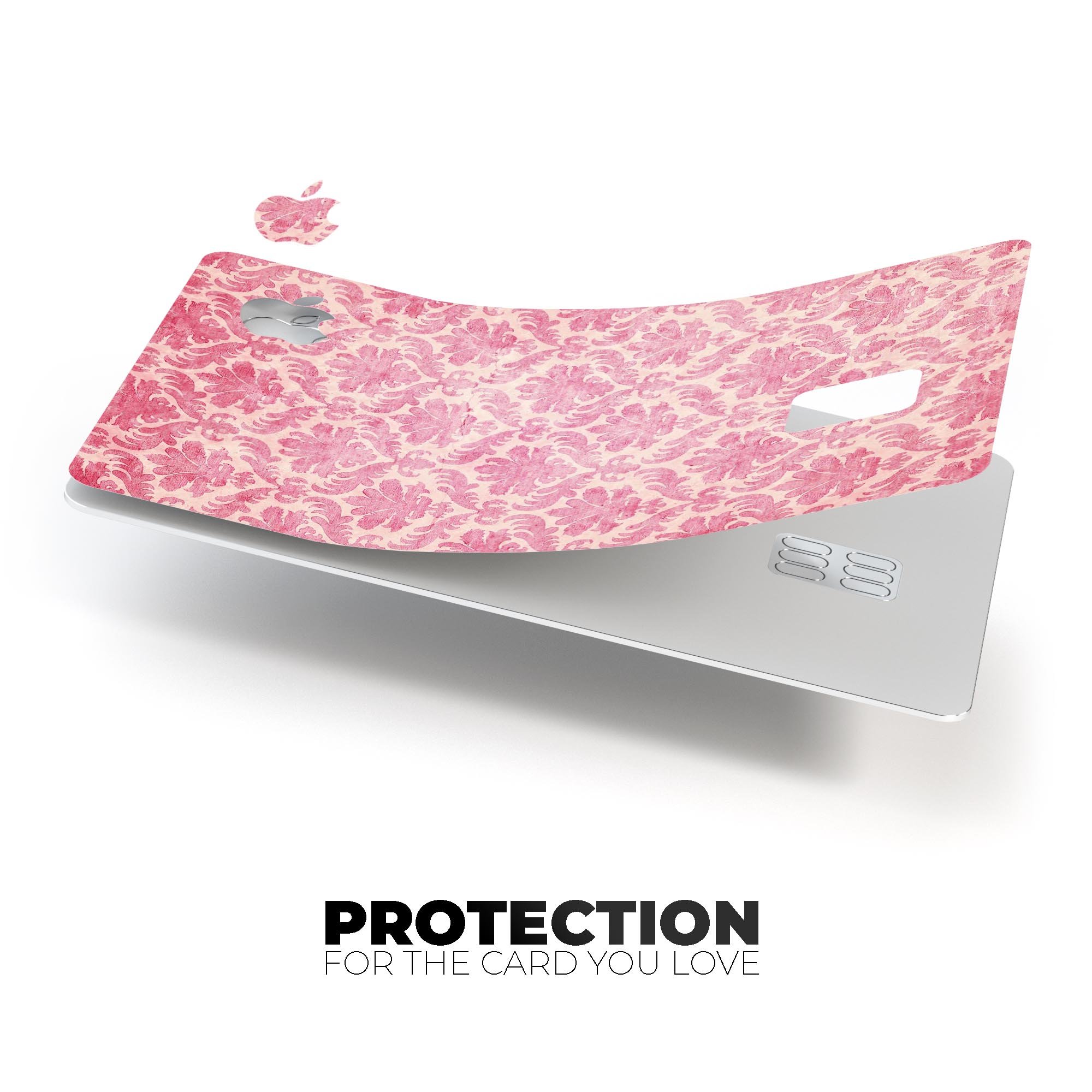 Deep Pink Pattern Premium Protective Decal Skin-Kit for Apple Card, showcasing a vibrant design and high-quality finish.