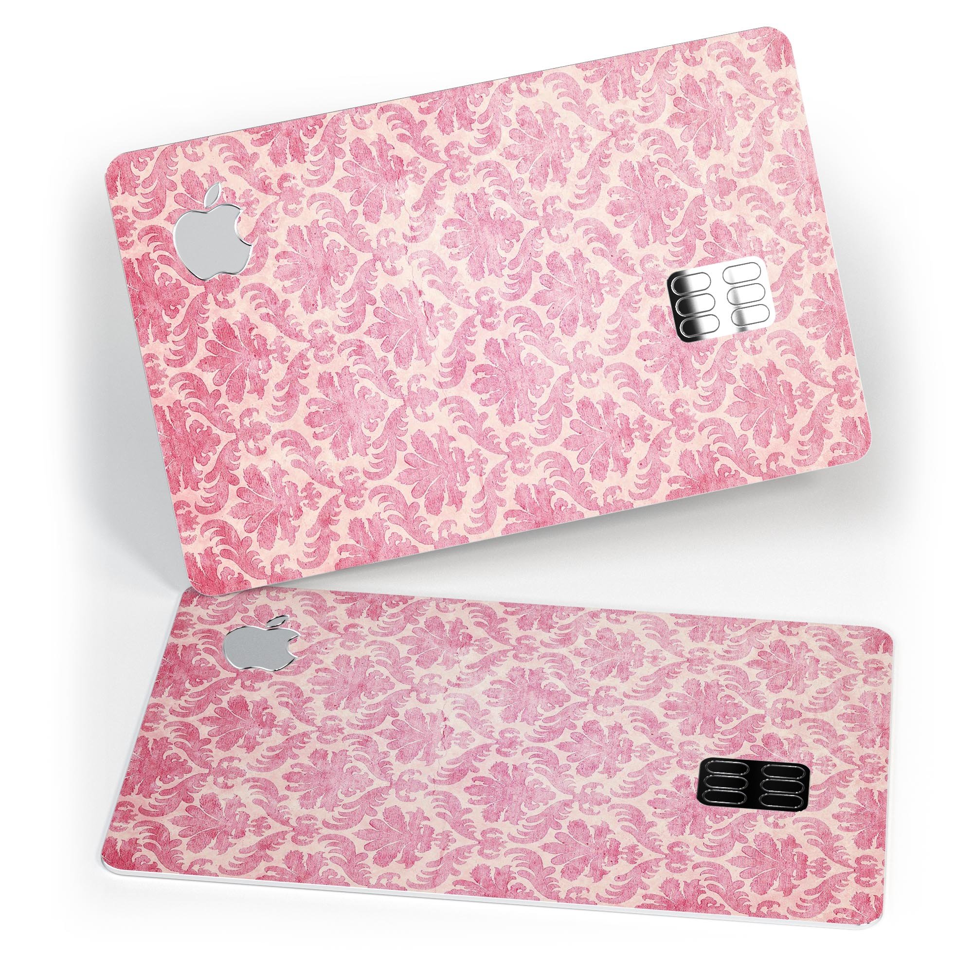 Deep Pink Pattern Premium Protective Decal Skin-Kit for Apple Card, showcasing a vibrant design and high-quality finish.