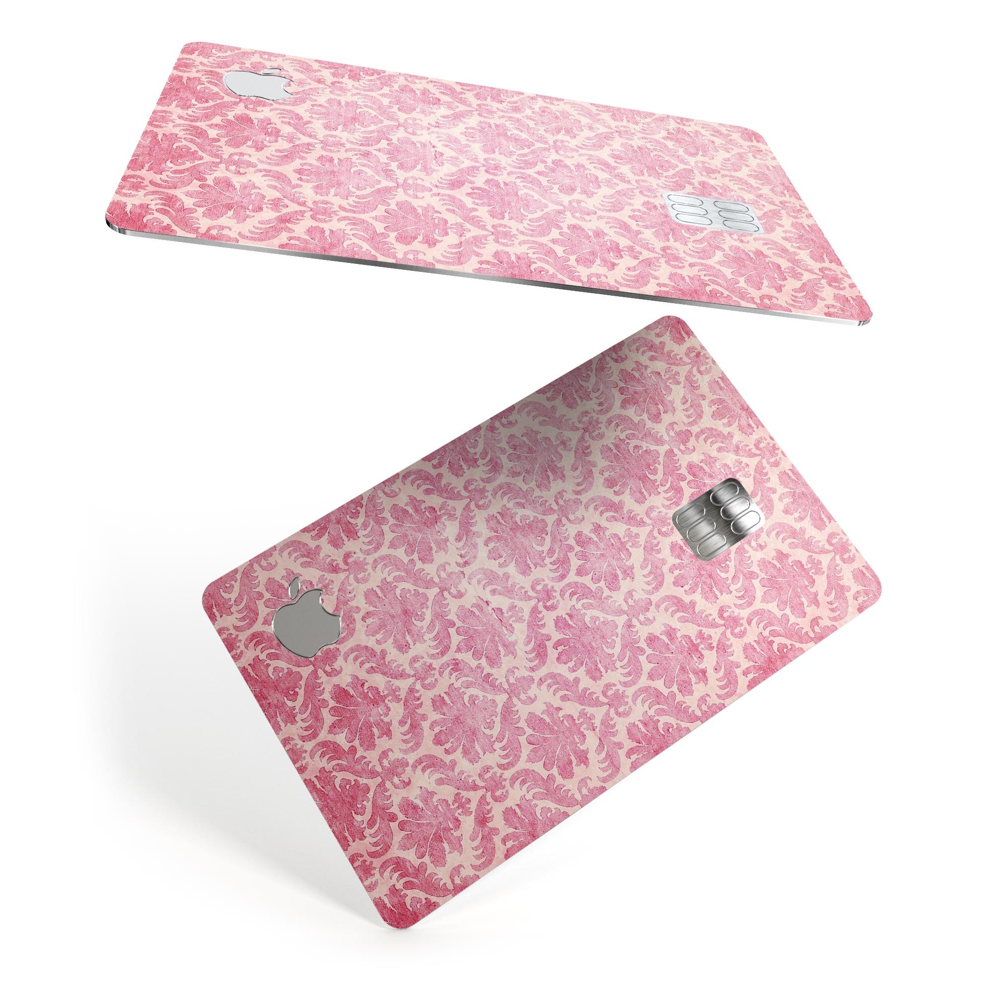 Deep Pink Pattern Premium Protective Decal Skin-Kit for Apple Card, showcasing a vibrant design and high-quality finish.