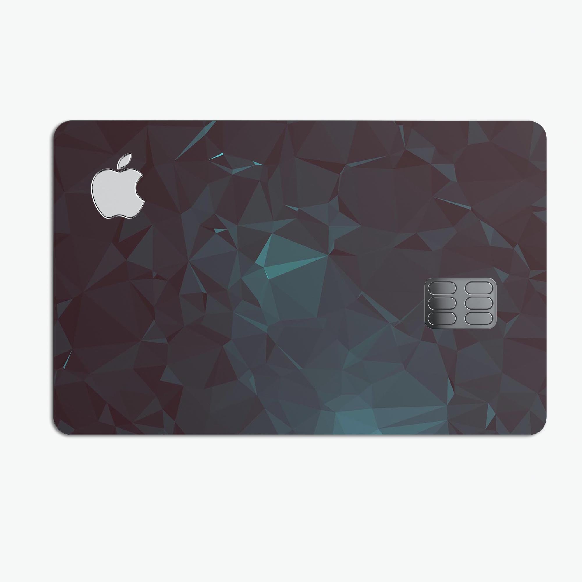 Deep Sea Teal Geometric Shapes skin for Apple Card, showcasing vibrant colors and a sleek design.