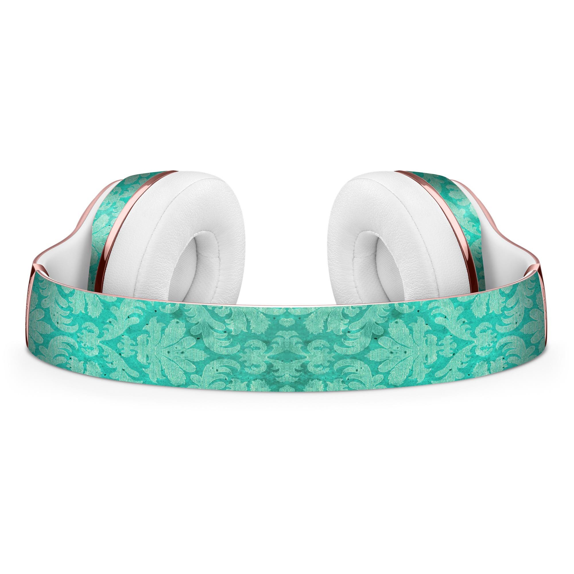 Deep Teal Luxury Pattern Full-Body Skin Kit for Beats by Dre Solo 3 Wireless Headphones, showcasing a stylish design and premium vinyl material.