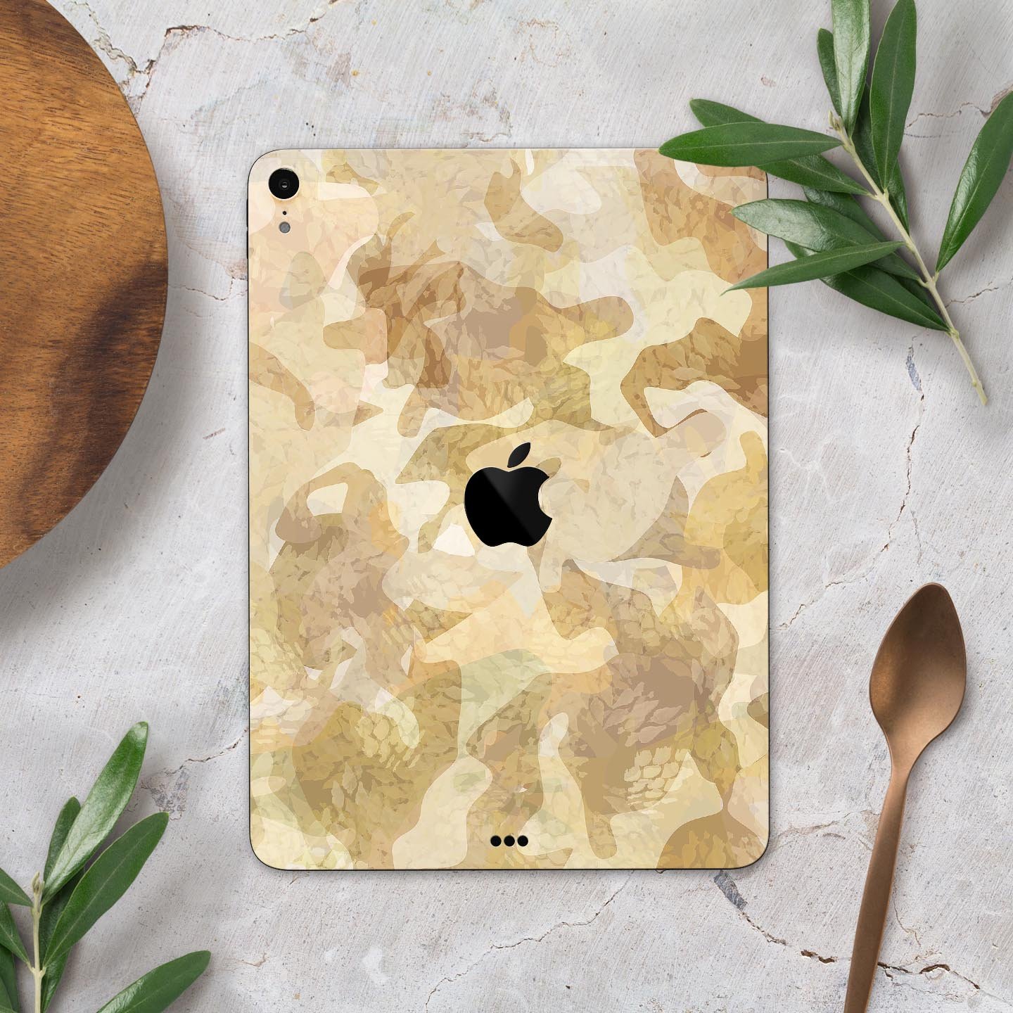 Desert Camouflage V1 skin decal for Apple iPad Pro, showcasing a stylish camouflage design with a smooth finish.