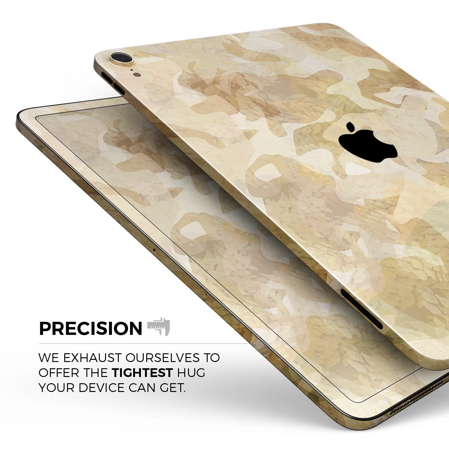 Desert Camouflage V1 skin decal for Apple iPad Pro, showcasing a stylish camouflage design with a smooth finish.