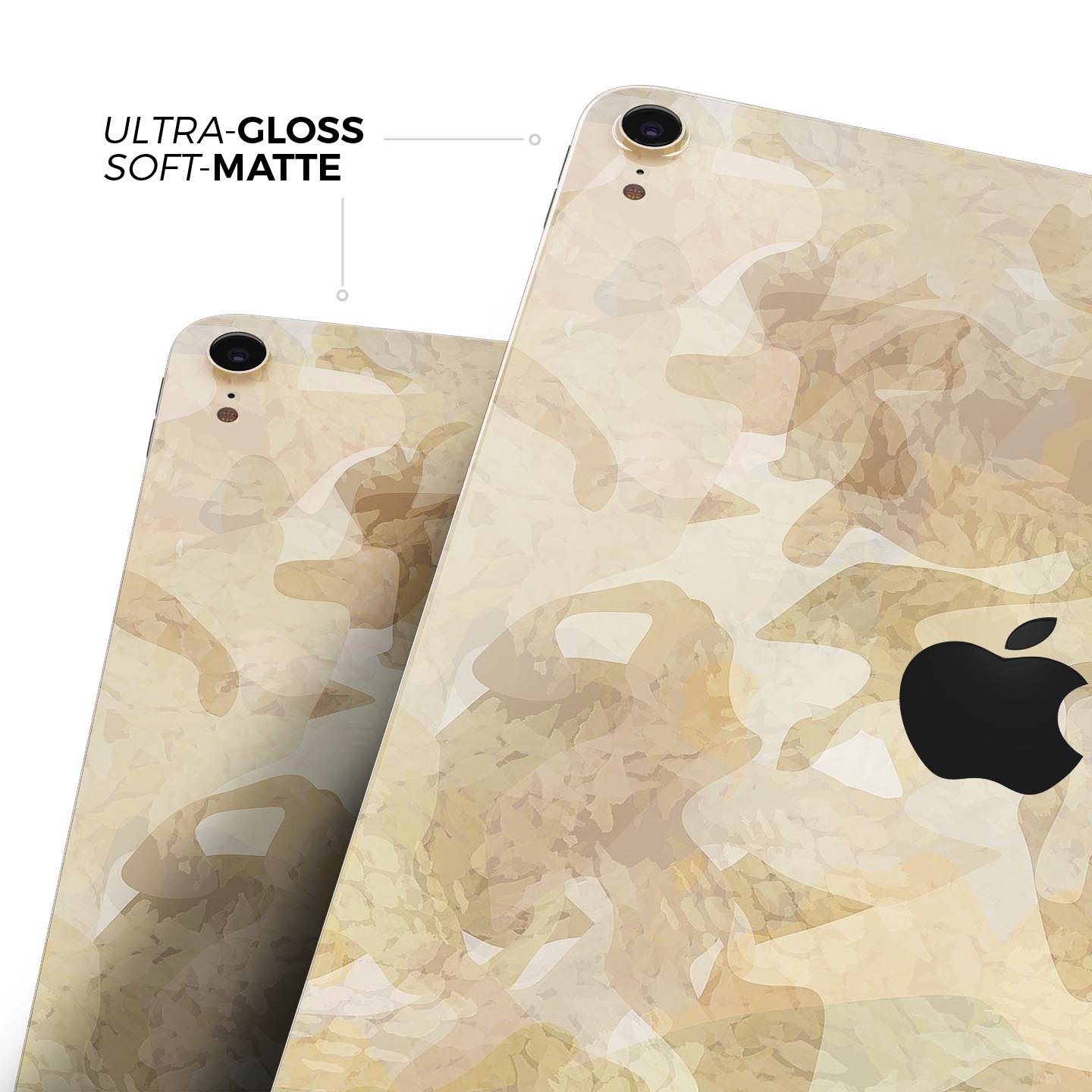 Desert Camouflage V1 skin decal for Apple iPad Pro, showcasing a stylish camouflage design with a smooth finish.