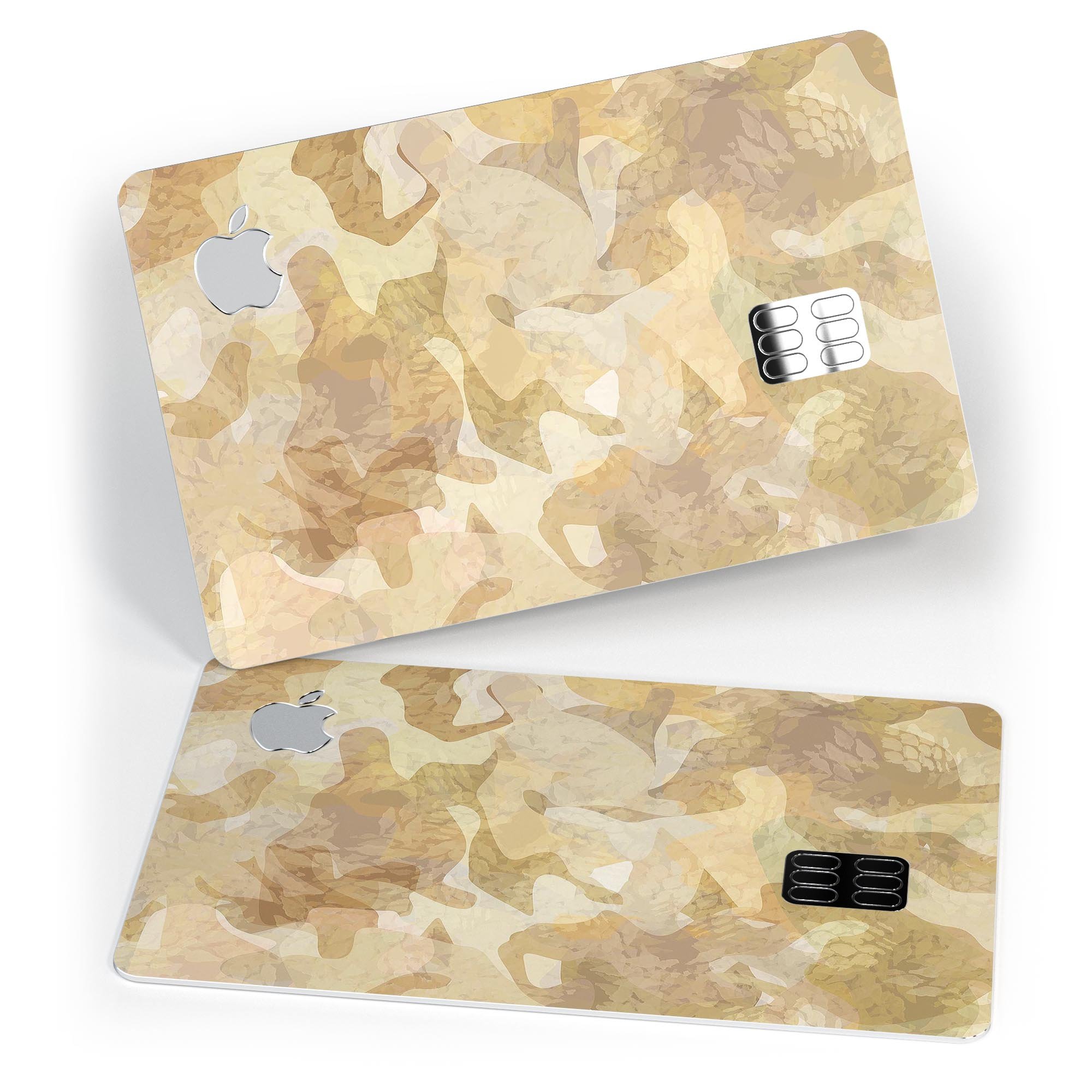 Desert Camouflage V1 decal skin for Apple Card, showcasing premium vinyl material and unique design.