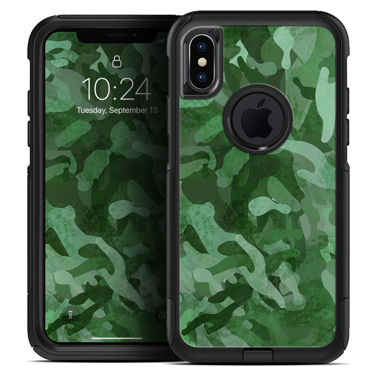 Desert Green Camouflage V2 Skin Kit for iPhone OtterBox Cases, showcasing its unique design and premium quality.