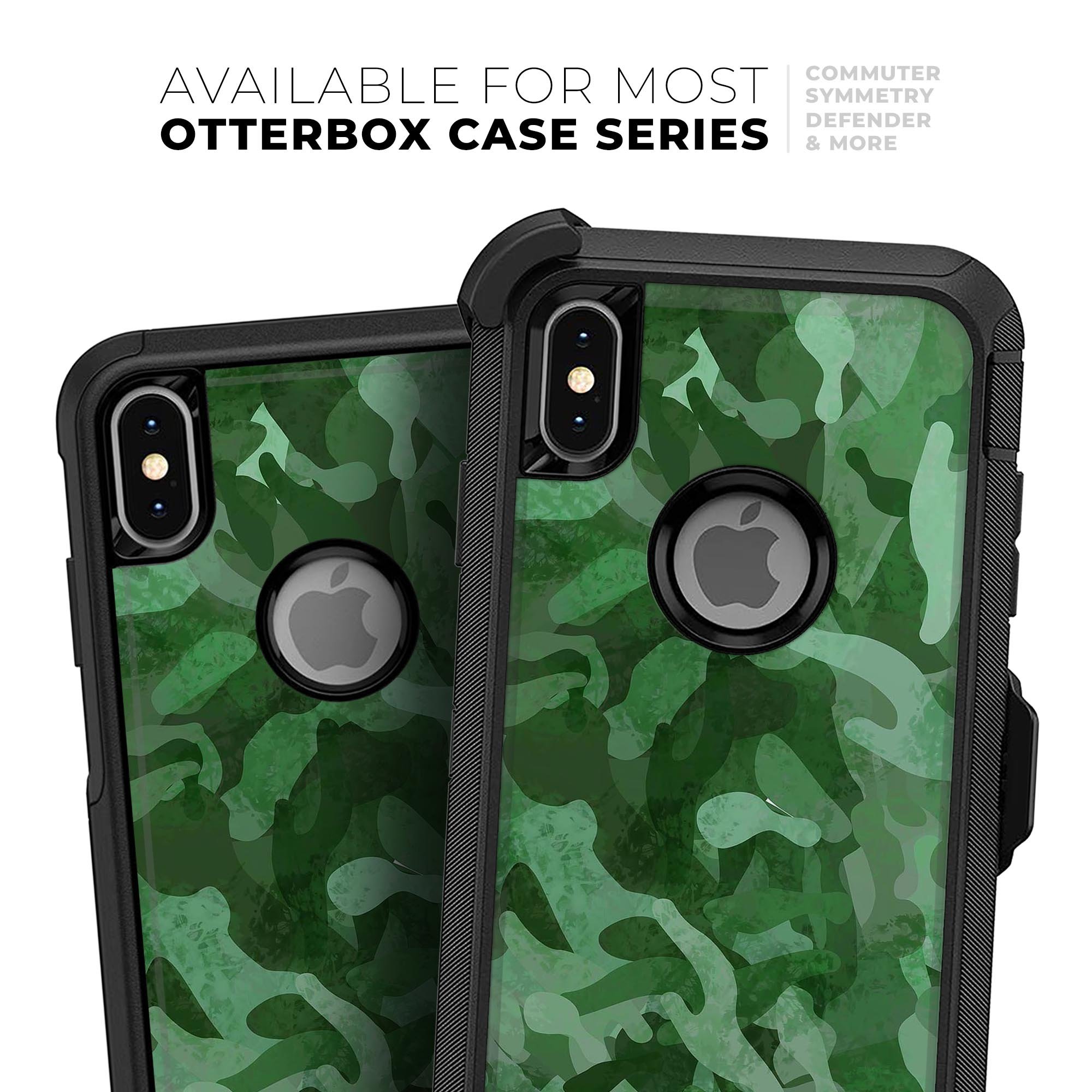 Desert Green Camouflage V2 Skin Kit for iPhone OtterBox Cases, showcasing its unique design and premium quality.