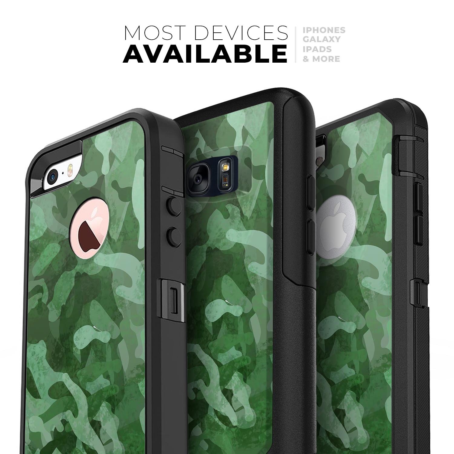 Desert Green Camouflage V2 Skin Kit for iPhone OtterBox Cases, showcasing its unique design and premium quality.