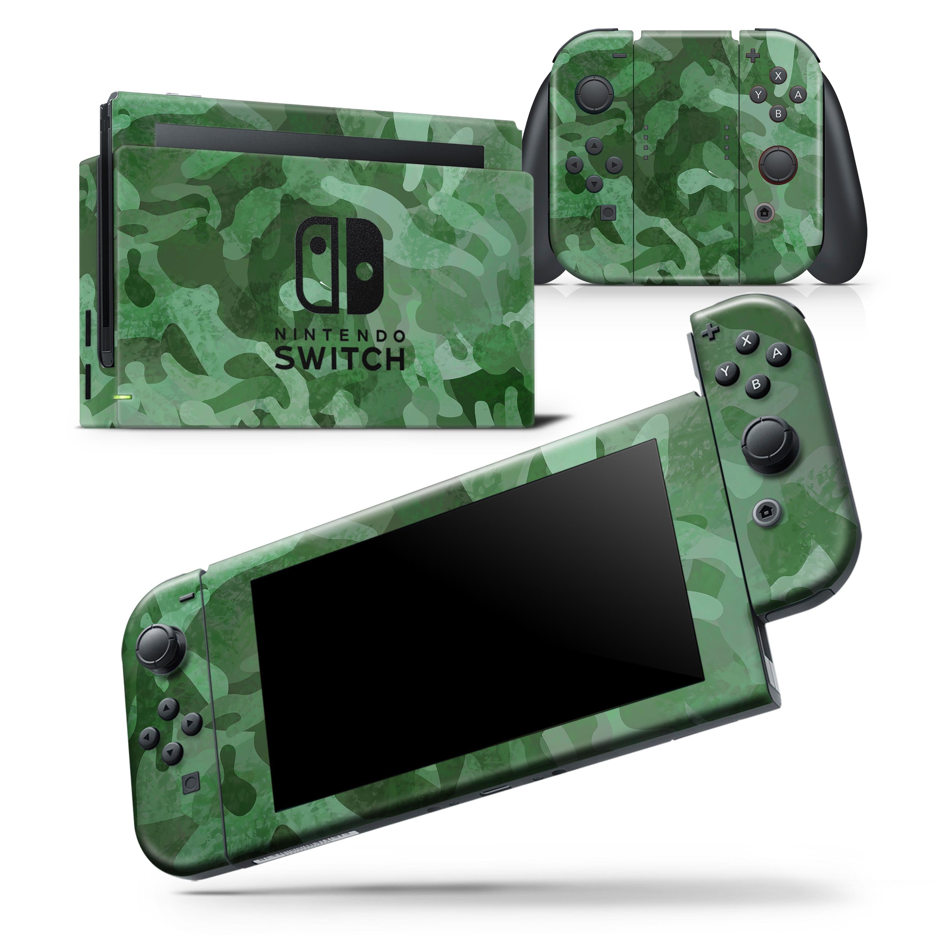 Desert Green Camouflage V2 skin wrap decal for Nintendo Switch Lite, showcasing a stylish design that fits snugly on the console and controllers.