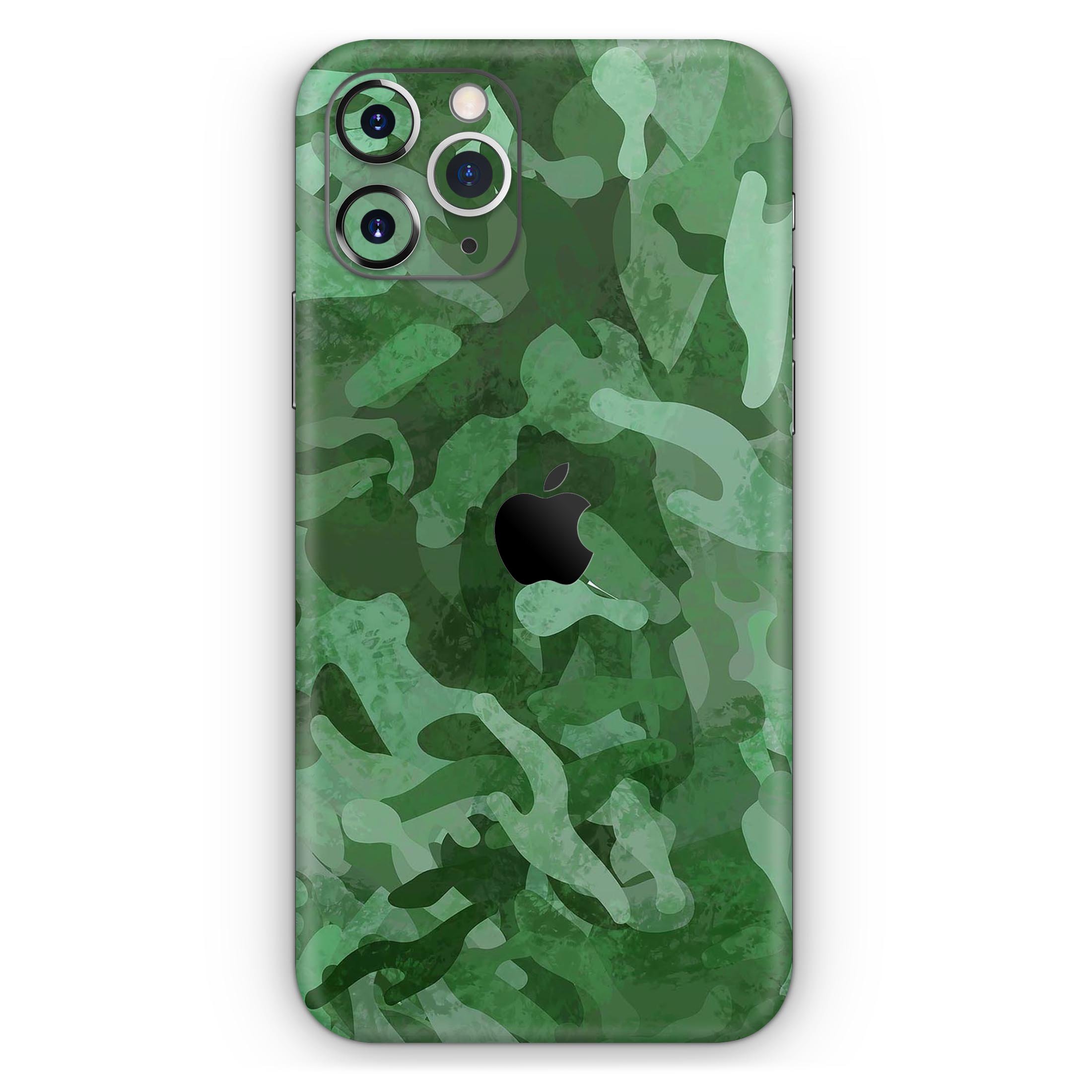 Desert Green Camouflage V2 Skin-Kit for Apple iPhone, showcasing a stylish design and premium vinyl material.