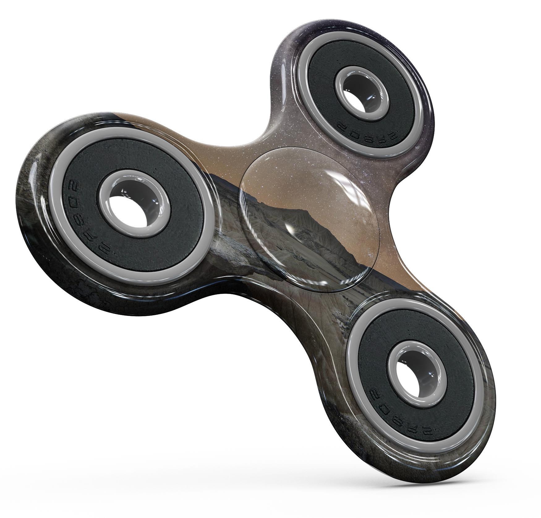 Desert Nights Full-Body Fidget Spinner Skin-Kit showcasing vibrant design and premium vinyl material.