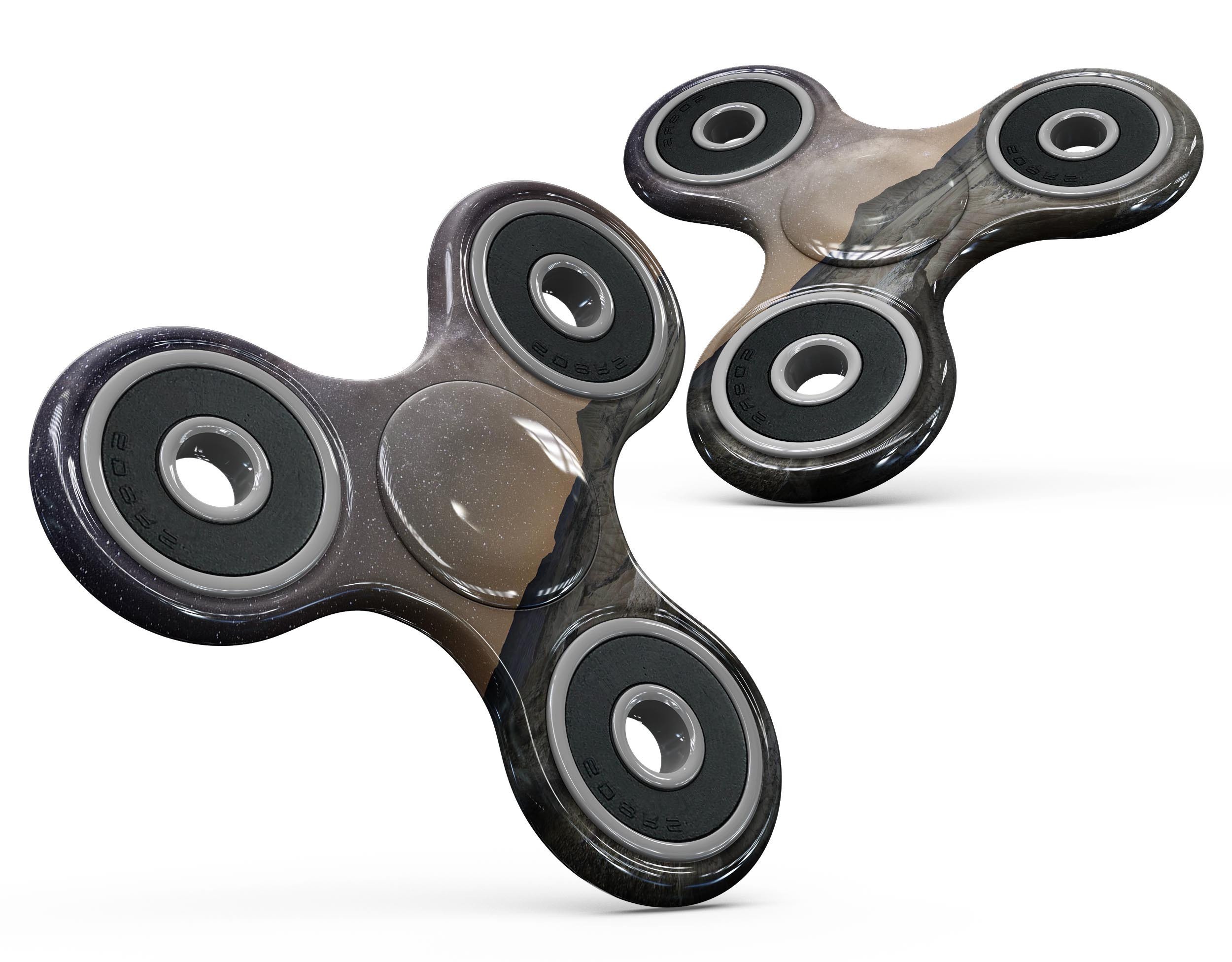 Desert Nights Full-Body Fidget Spinner Skin-Kit showcasing vibrant design and premium vinyl material.