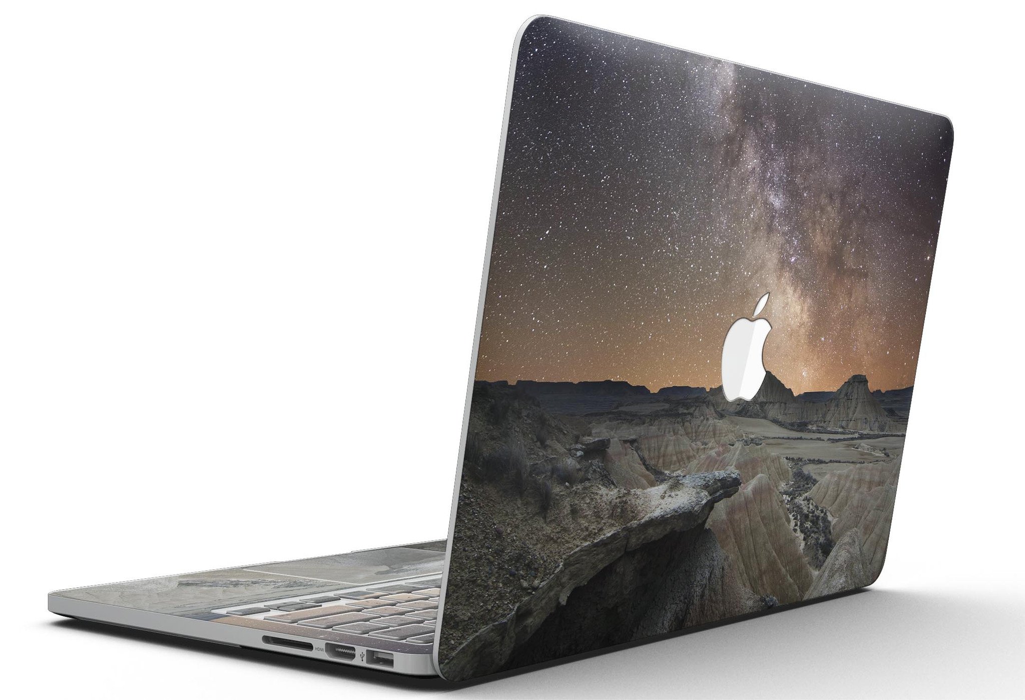 Desert Nights skin kit for MacBook Pro with Retina Display, showcasing a stylish design and premium vinyl material.