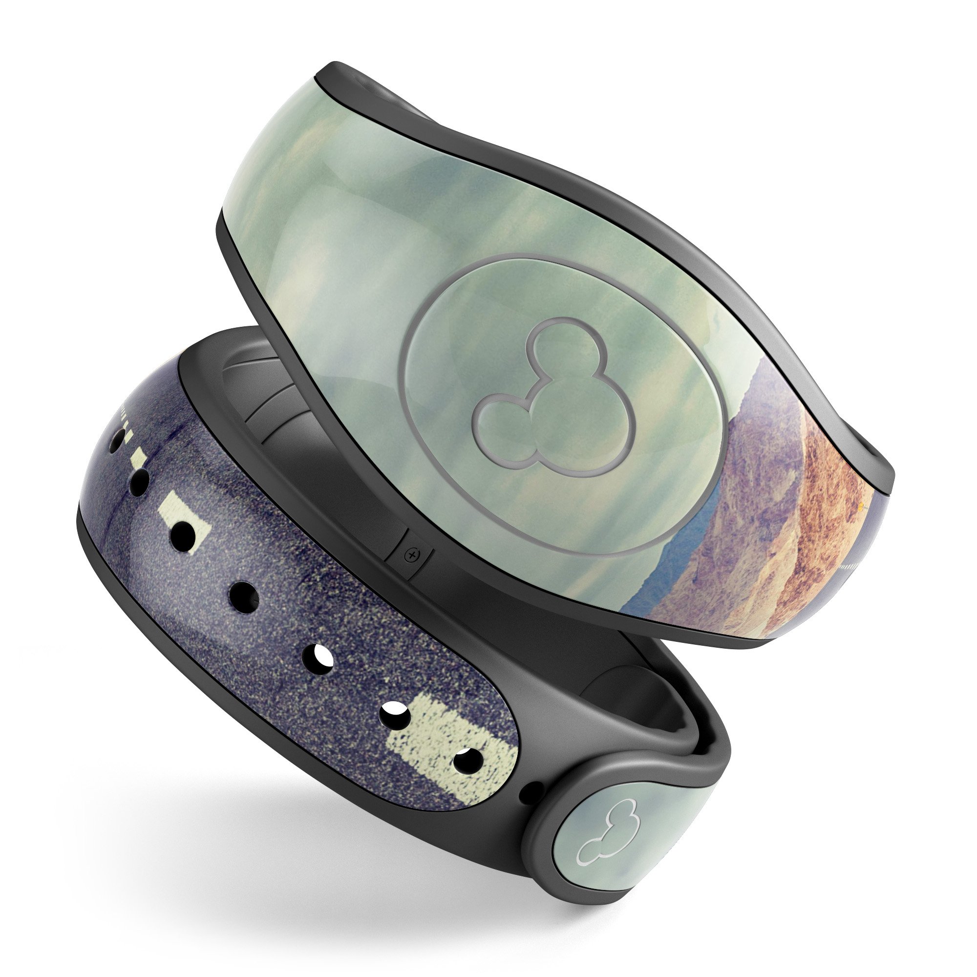 Desert Road decal skin wrap kit for Disney Magic Band, showcasing trendy designs and high-quality finish.