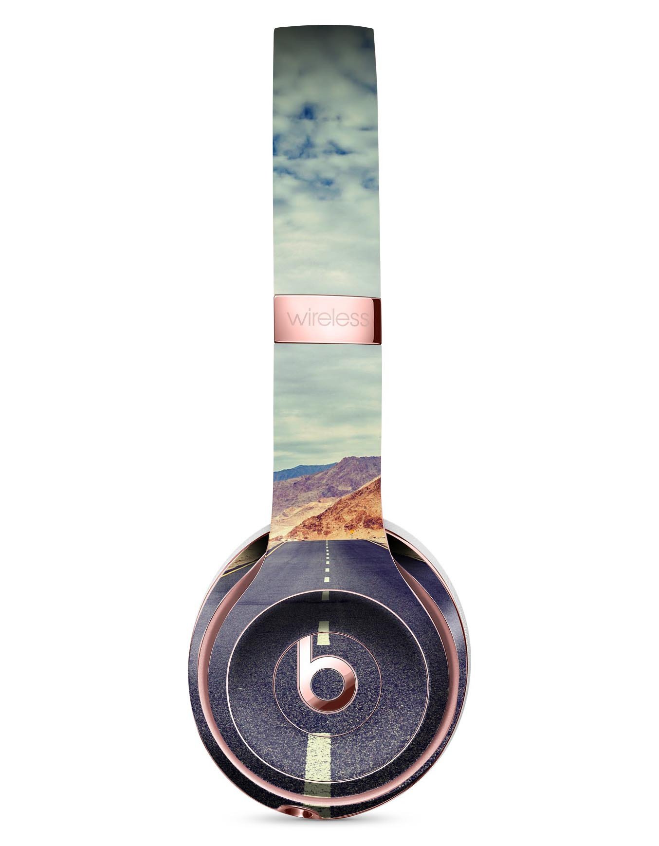 Desert Road Full-Body Skin Kit for Beats by Dre Solo 3 Wireless, showcasing vibrant design and precise fit.