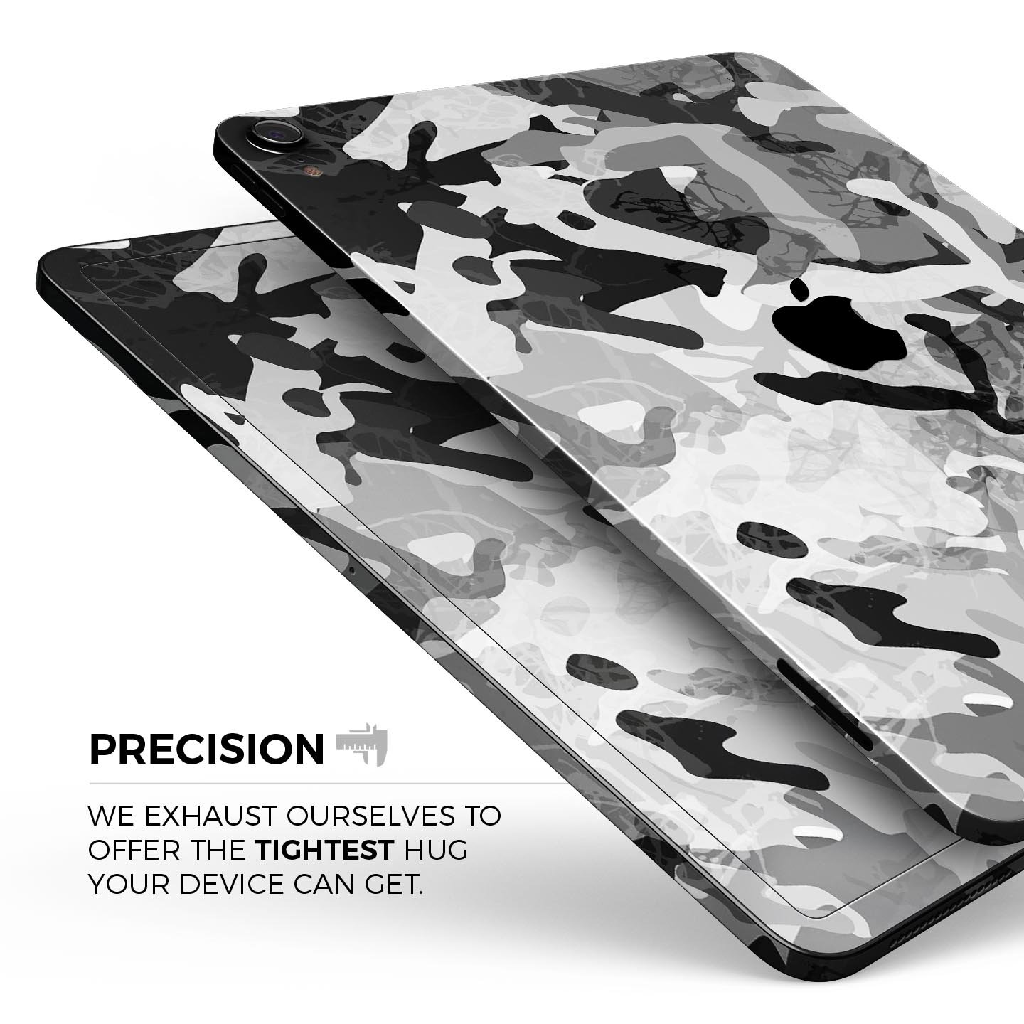 Desert Snow Camouflage V2 skin decal for Apple iPad, showcasing a stylish camouflage design with a smooth finish.