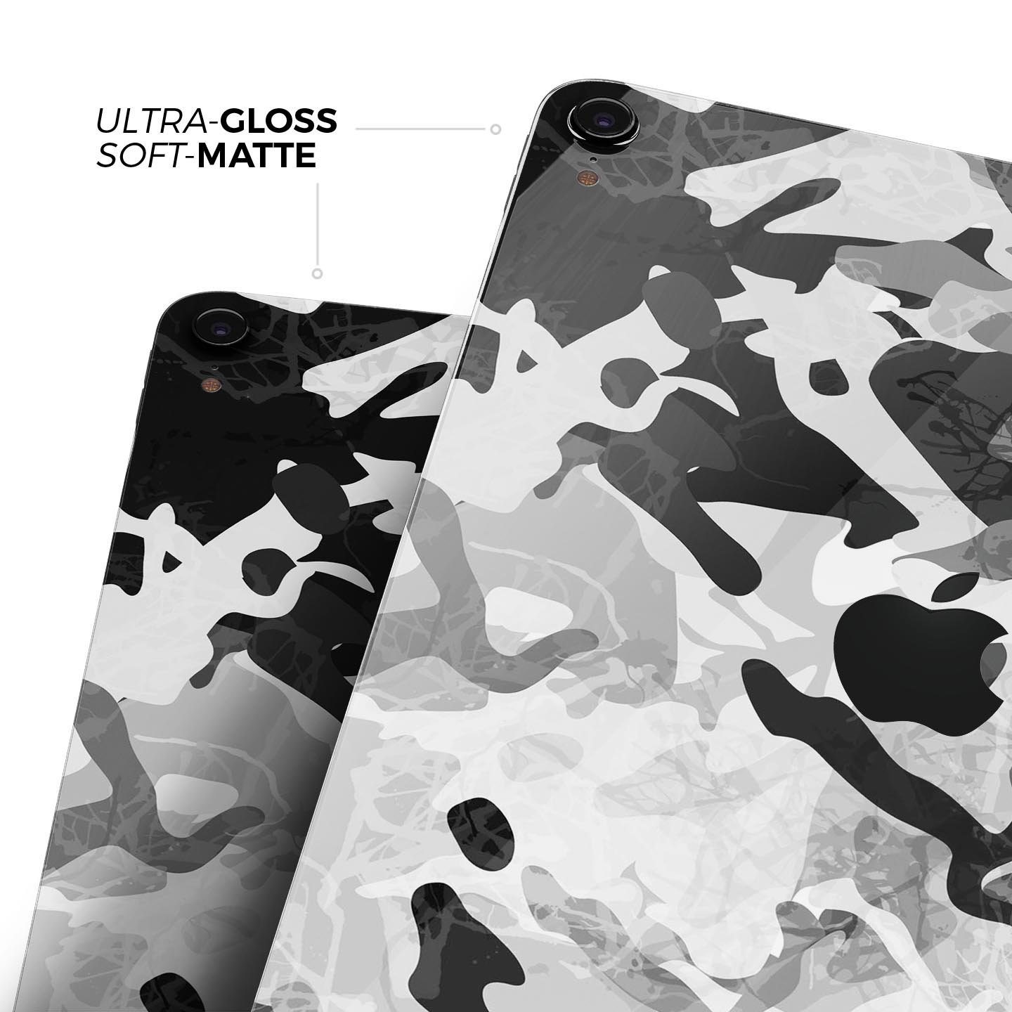 Desert Snow Camouflage V2 skin decal for Apple iPad, showcasing a stylish camouflage design with a smooth finish.