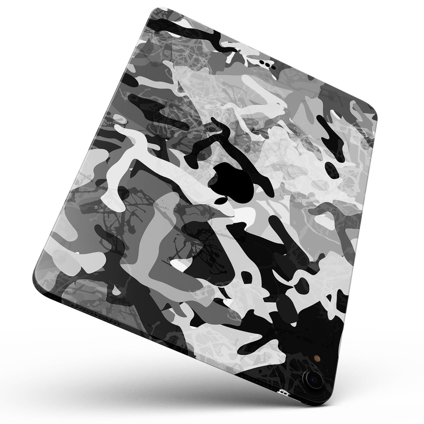 Desert Snow Camouflage V2 skin decal for Apple iPad, showcasing a stylish camouflage design with a smooth finish.