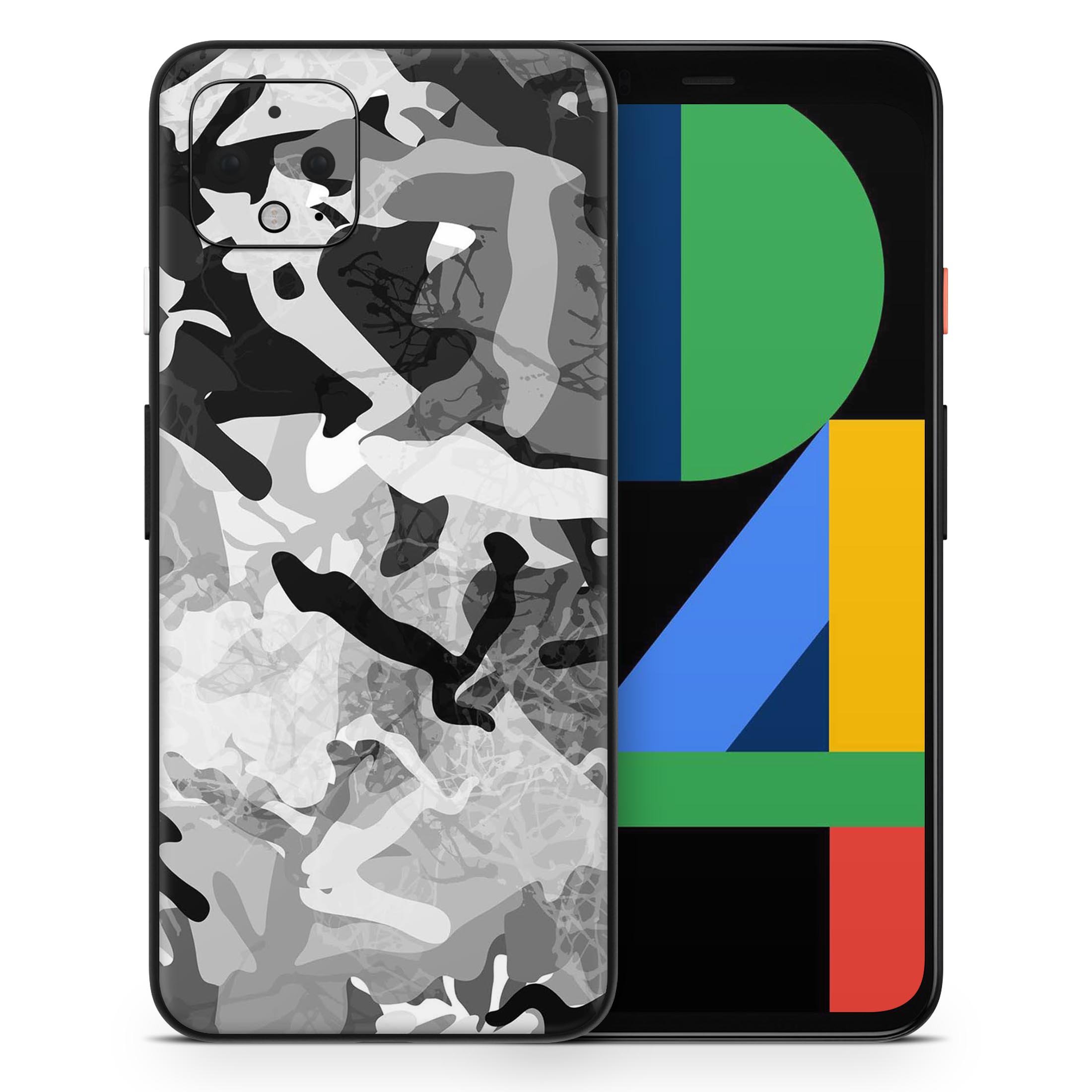 Desert Snow Camouflage V2 skin decal wrap kit for Google Pixel, showcasing its unique design and texture.