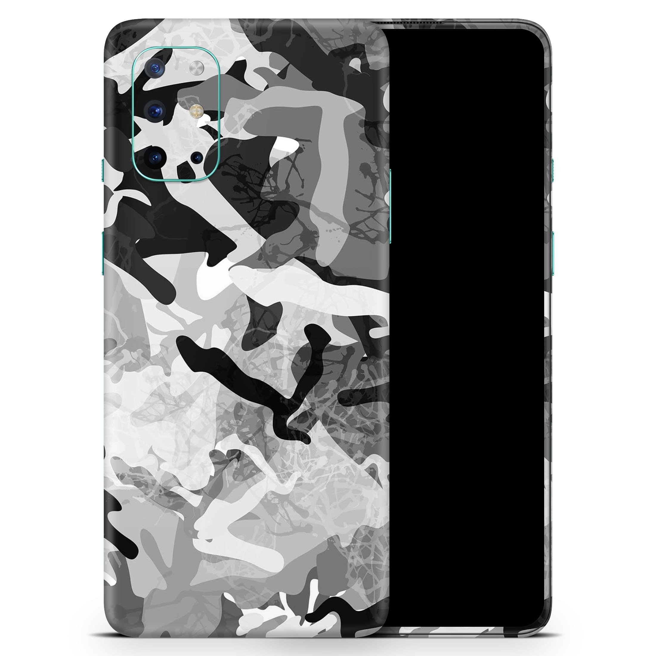 Desert Snow Camouflage V2 skin decal wrap kit for OnePlus phone, showcasing its unique design and texture.