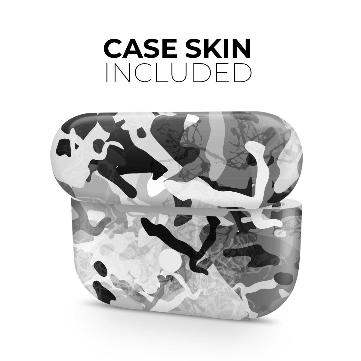 Desert Snow Camouflage V2 skin decal wrap kit for Apple AirPods Pro, showcasing its stylish design and precise fit.