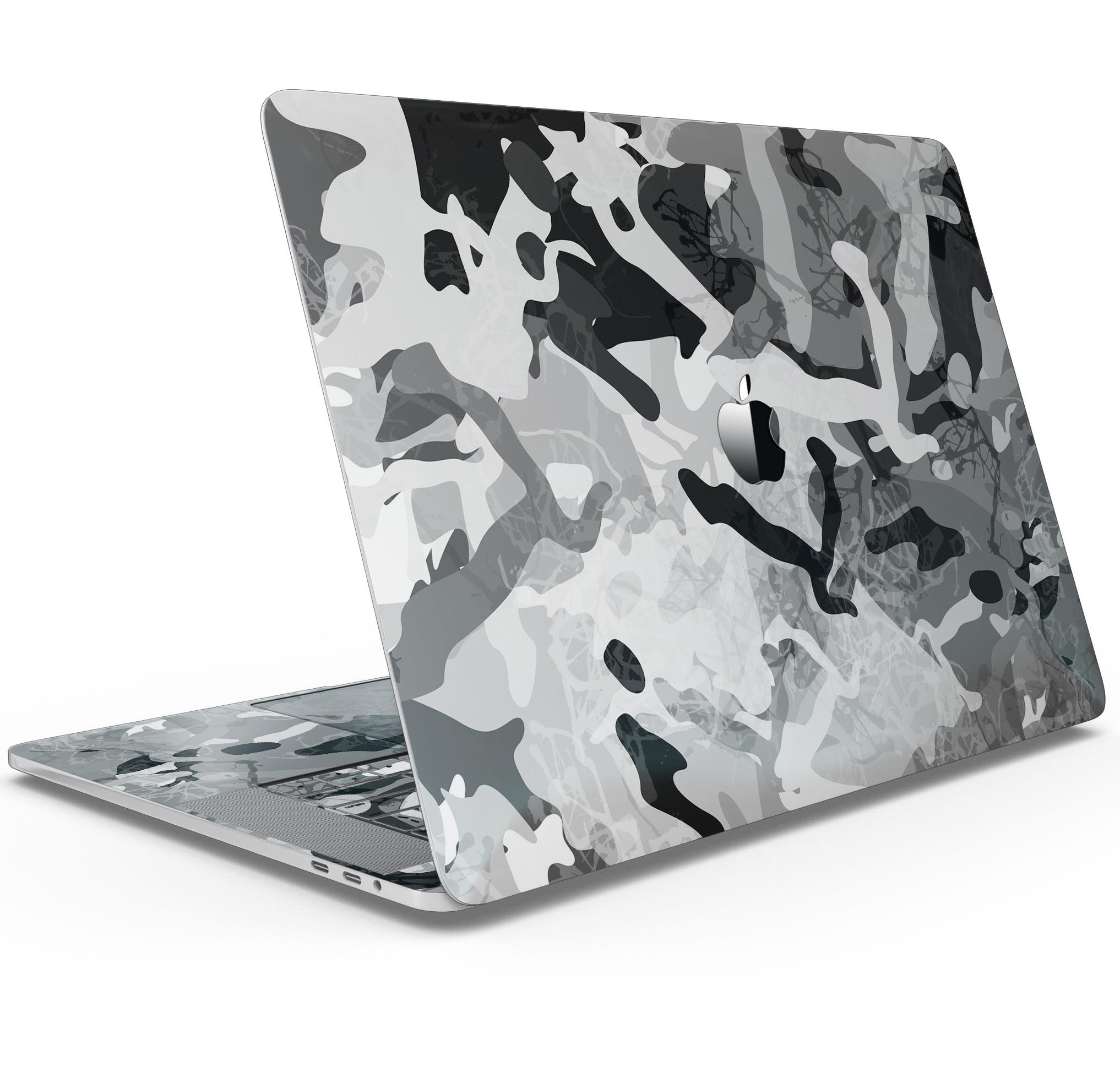 Desert Snow Camouflage V2 skin decal wrap kit for Apple MacBook, showcasing a stylish design and premium vinyl material.