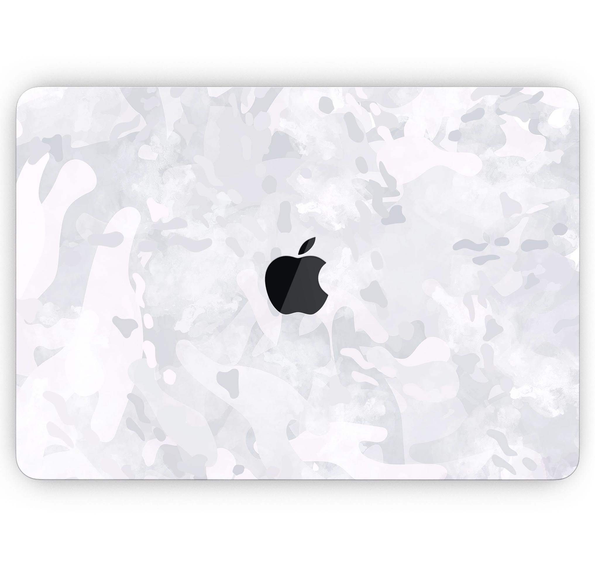 Desert Winter Camouflage V3 skin decal wrap kit for Apple MacBook, showcasing a stylish design and premium vinyl material.