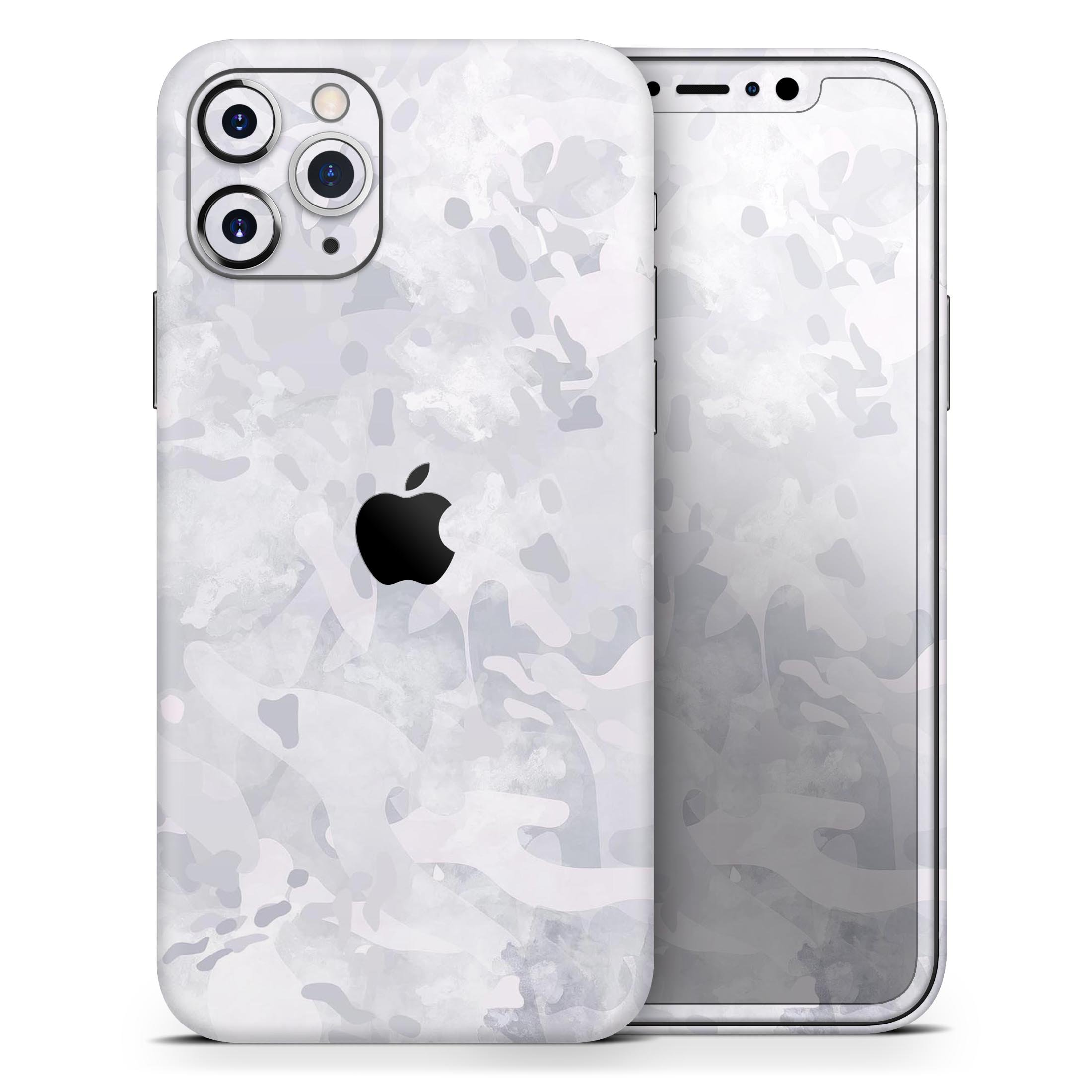 Desert Winter Camouflage V3 Skin-Kit for Apple iPhone, showcasing a stylish camouflage design on a sleek device.