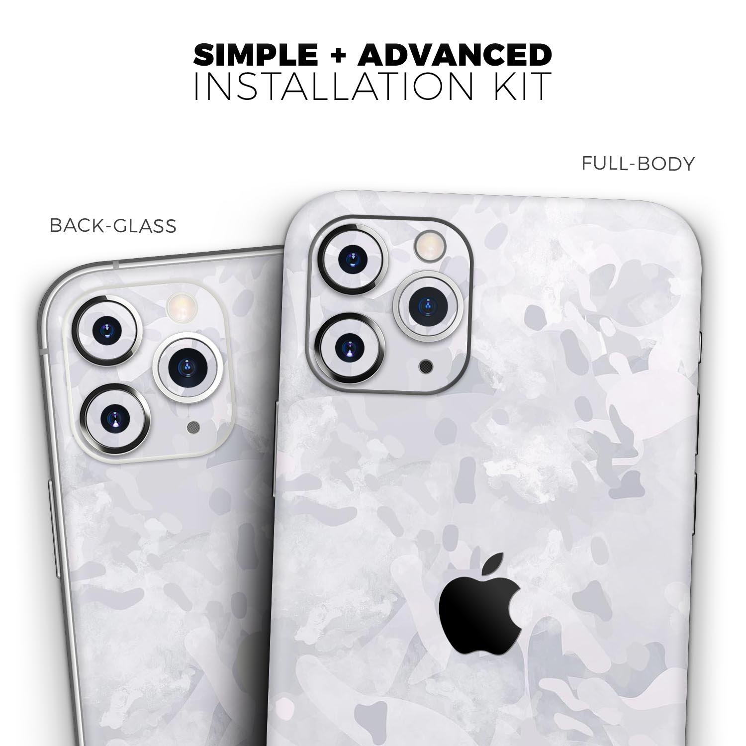 Desert Winter Camouflage V3 Skin-Kit for Apple iPhone, showcasing a stylish camouflage design on a sleek device.