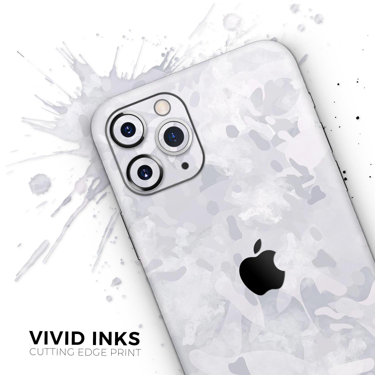 Desert Winter Camouflage V3 Skin-Kit for Apple iPhone, showcasing a stylish camouflage design on a sleek device.